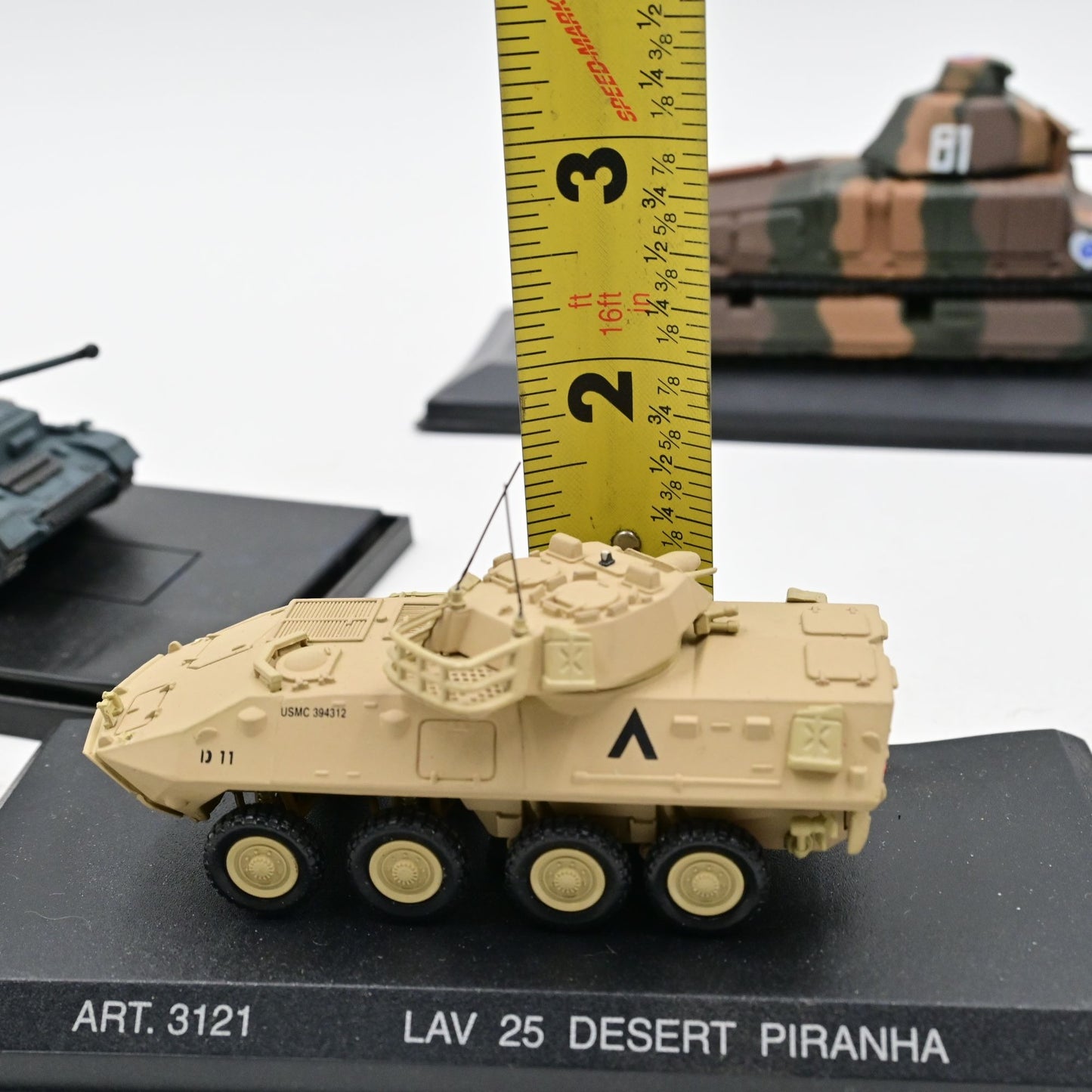 WWII / Gulf War Military Tanks On Display Bases Bundle Of 4