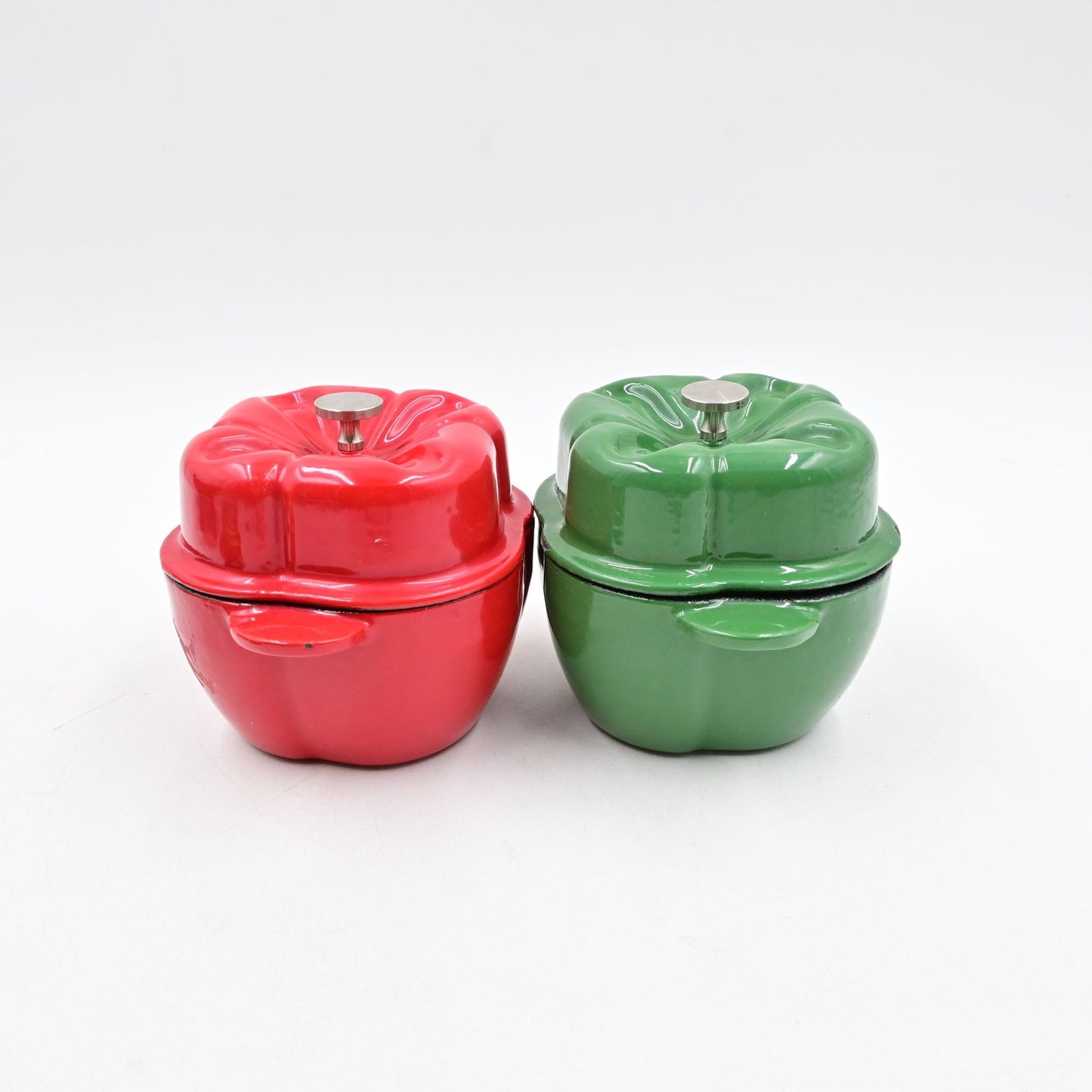 Red And Green Bell Pepper Cast Iron Mini 4"