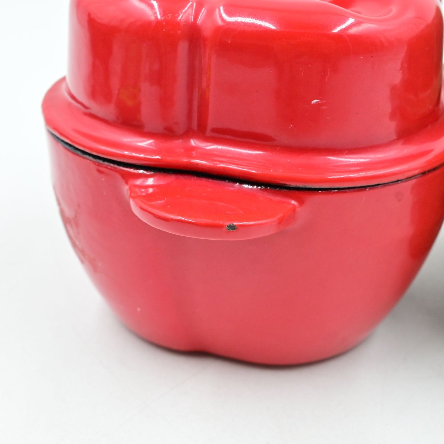 Red And Green Bell Pepper Cast Iron Mini 4"