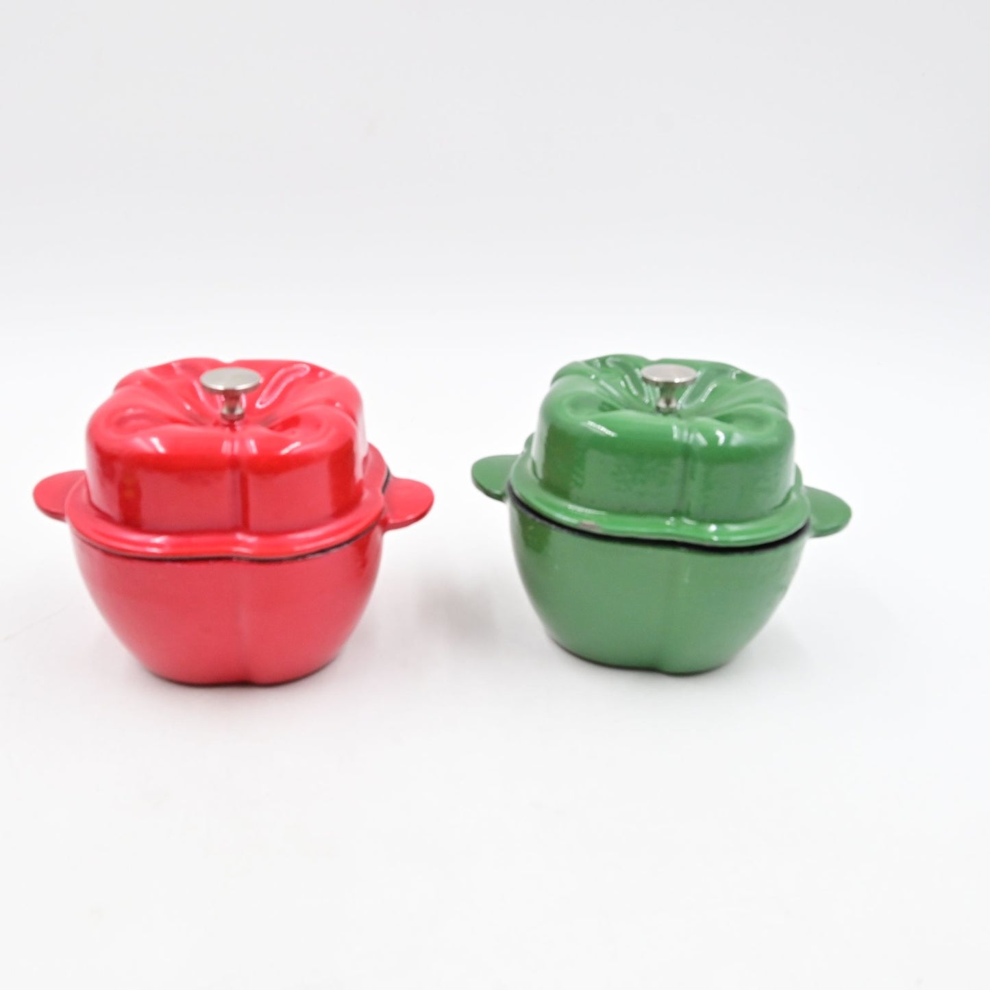 Red And Green Bell Pepper Cast Iron Mini 4"