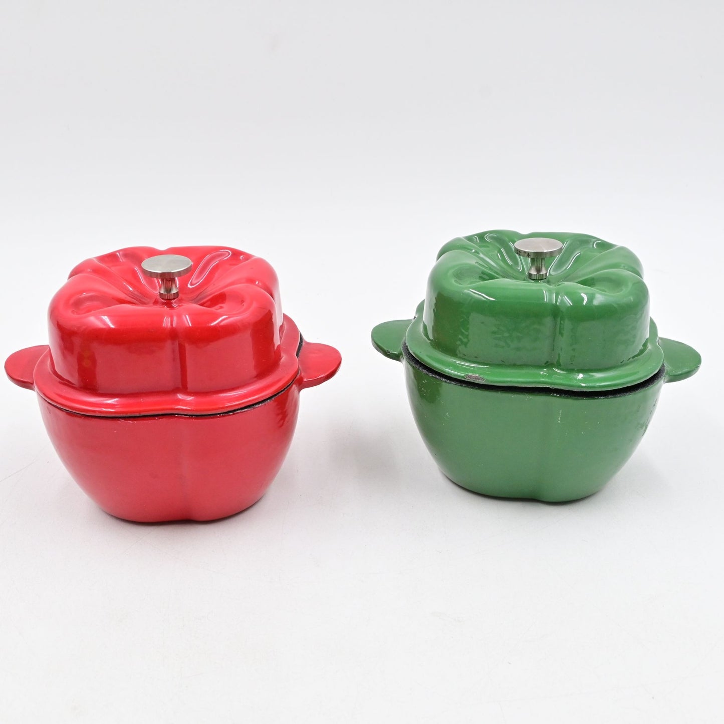 Red And Green Bell Pepper Cast Iron Mini 4"