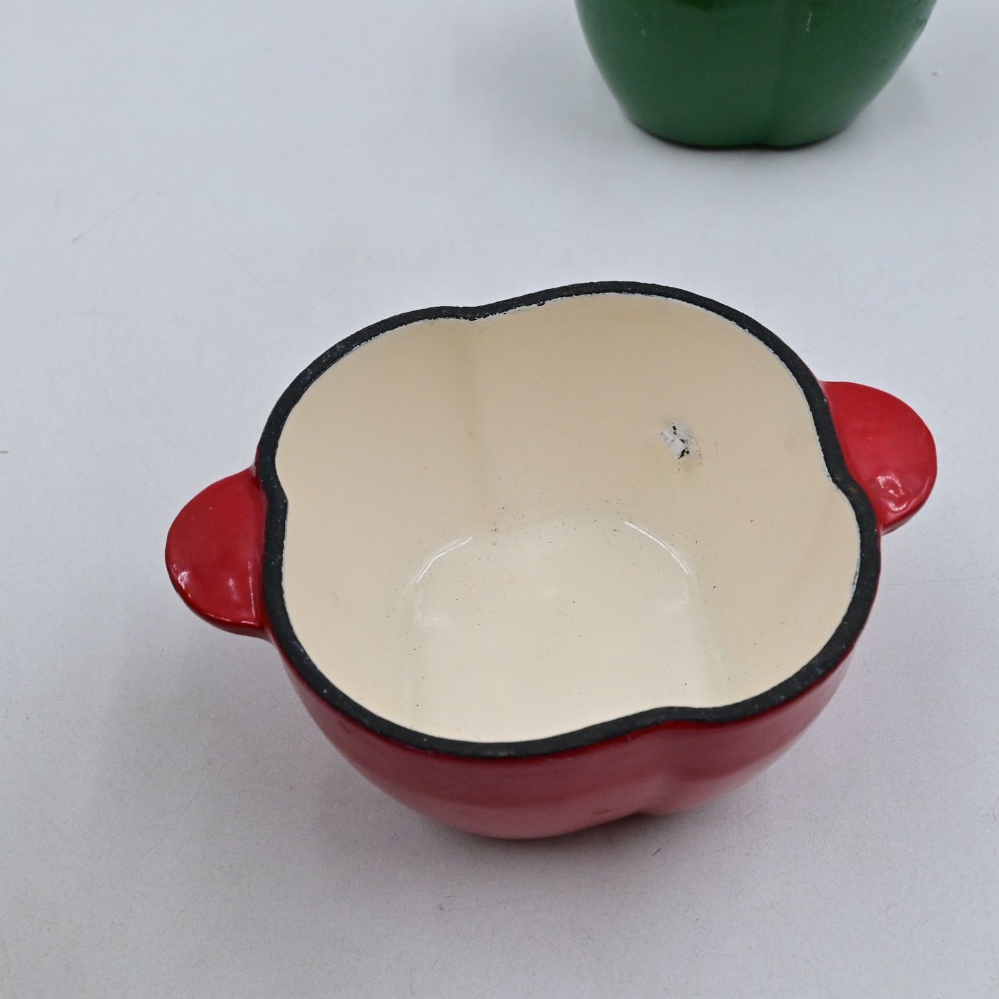 Red And Green Bell Pepper Cast Iron Mini 4"