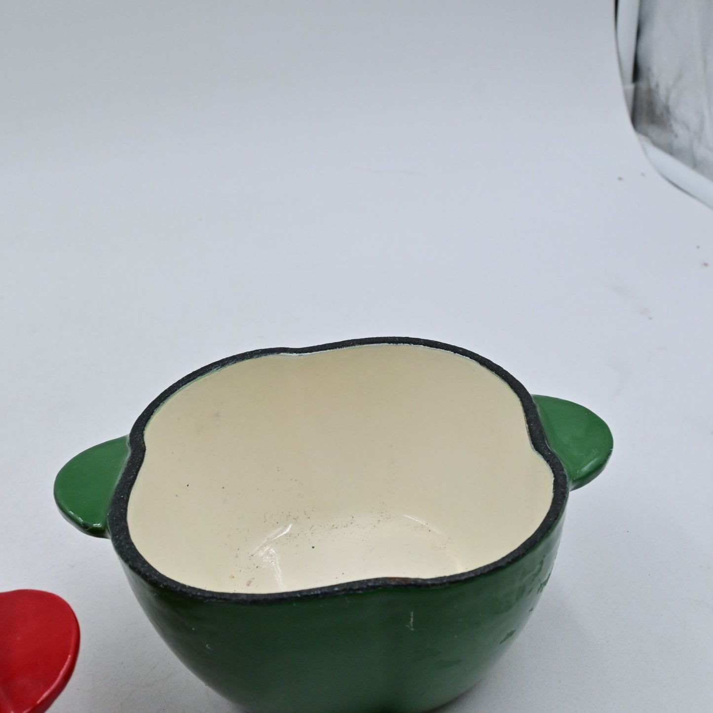 Red And Green Bell Pepper Cast Iron Mini 4"