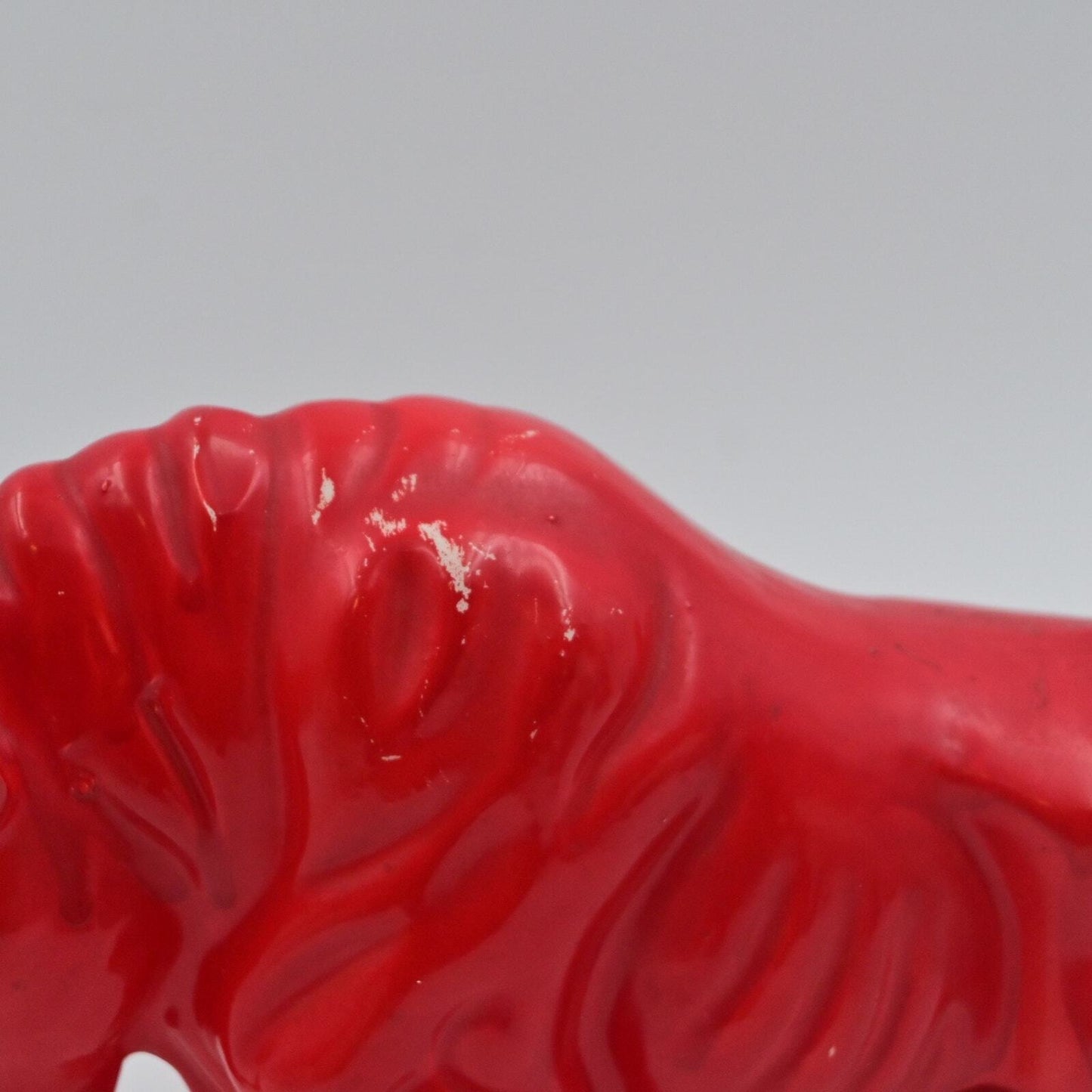 Red Ceramic Bull Vintage 1960's Figurine