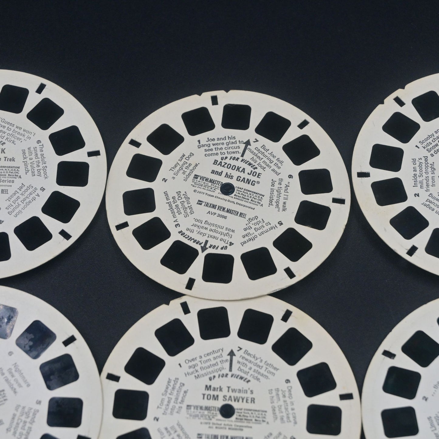 Talking View Master Loose Reel Bundle Of 6 Scooby Doo, Casper, Star Trek, Snoopy