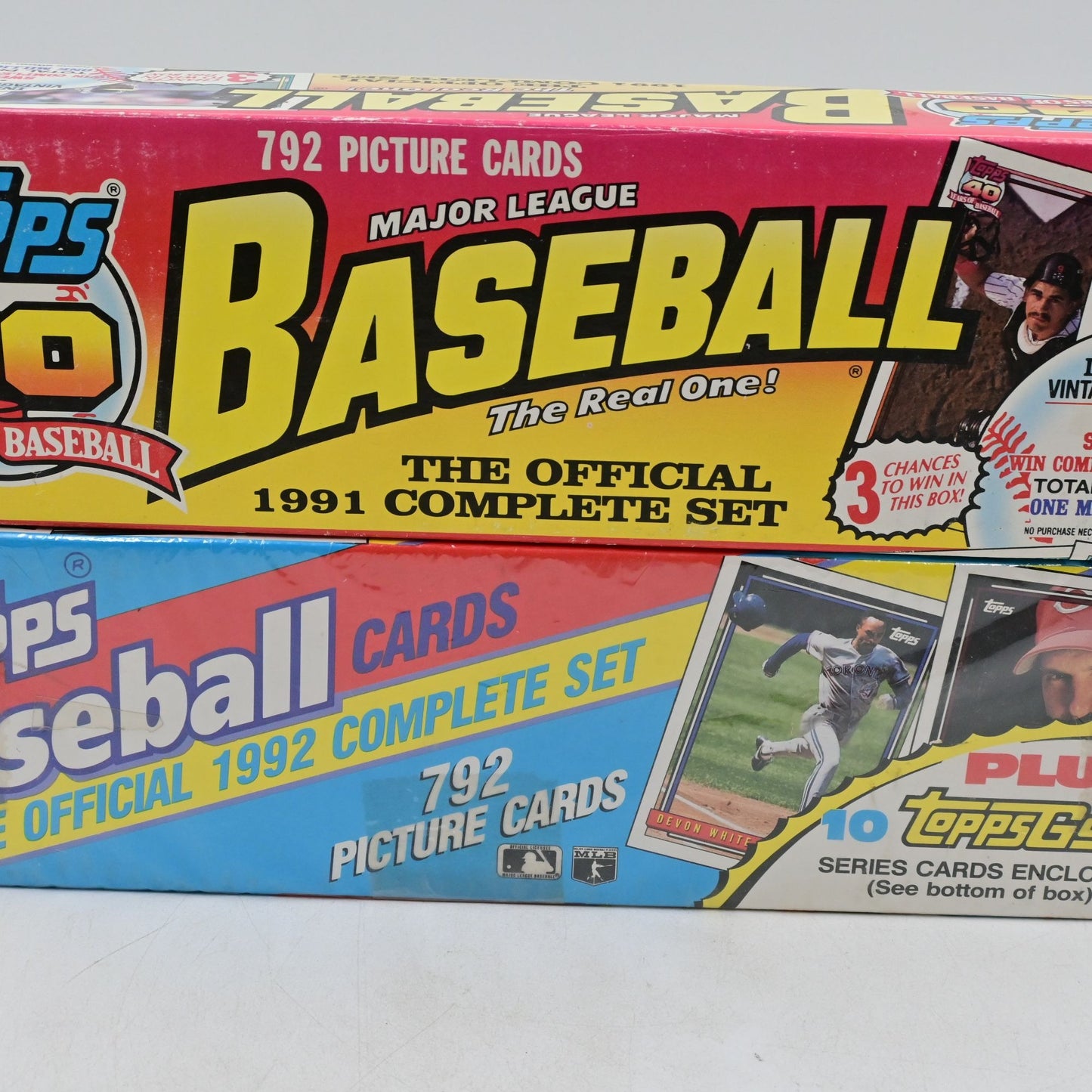 Topps 1991 & 1992 Baseball Complete Set 1 Set Sealed 1 Set Unsealed