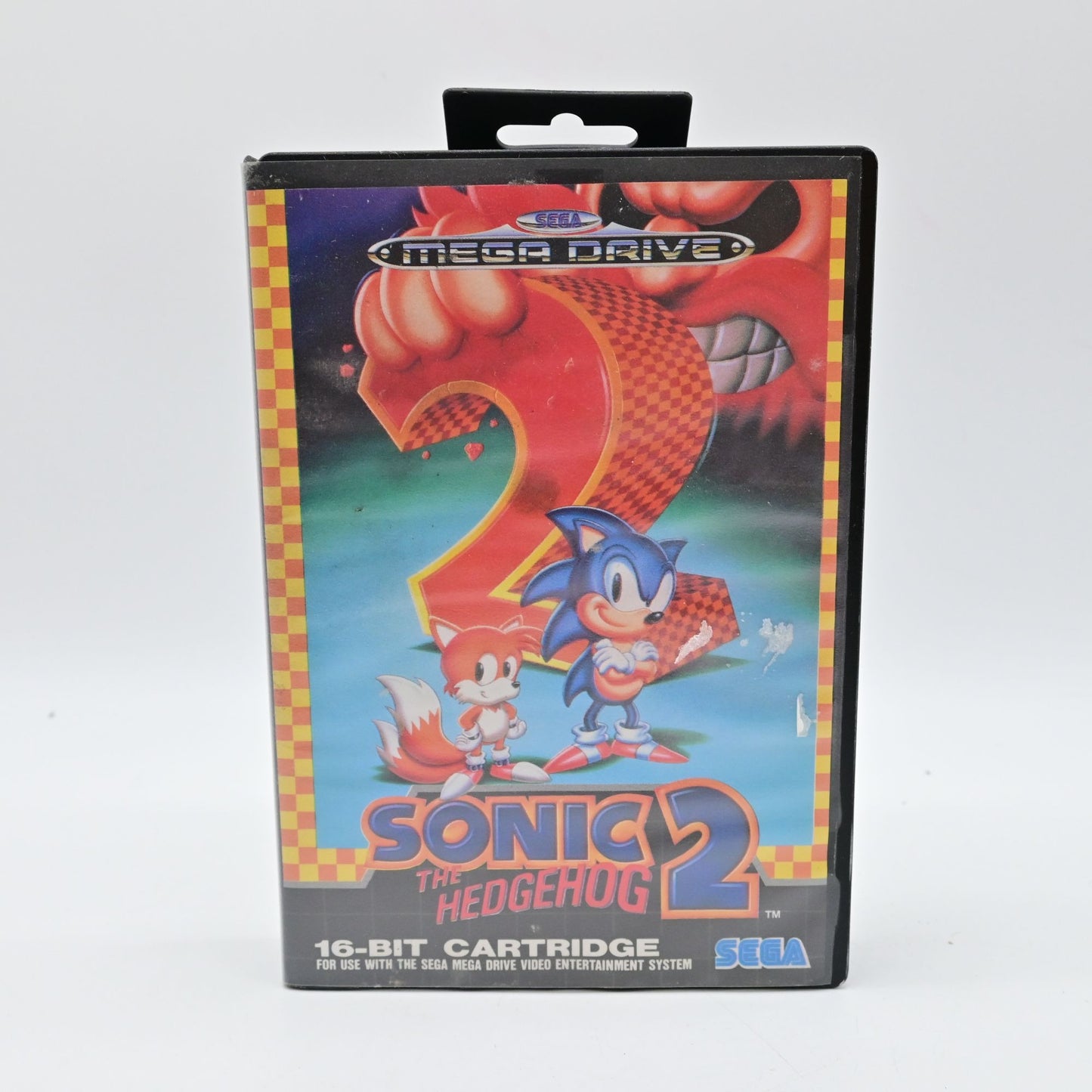 Sega Mega Drive Sonic The Hedgehog 2 16-Bit Cartridge CIB Manual Damage