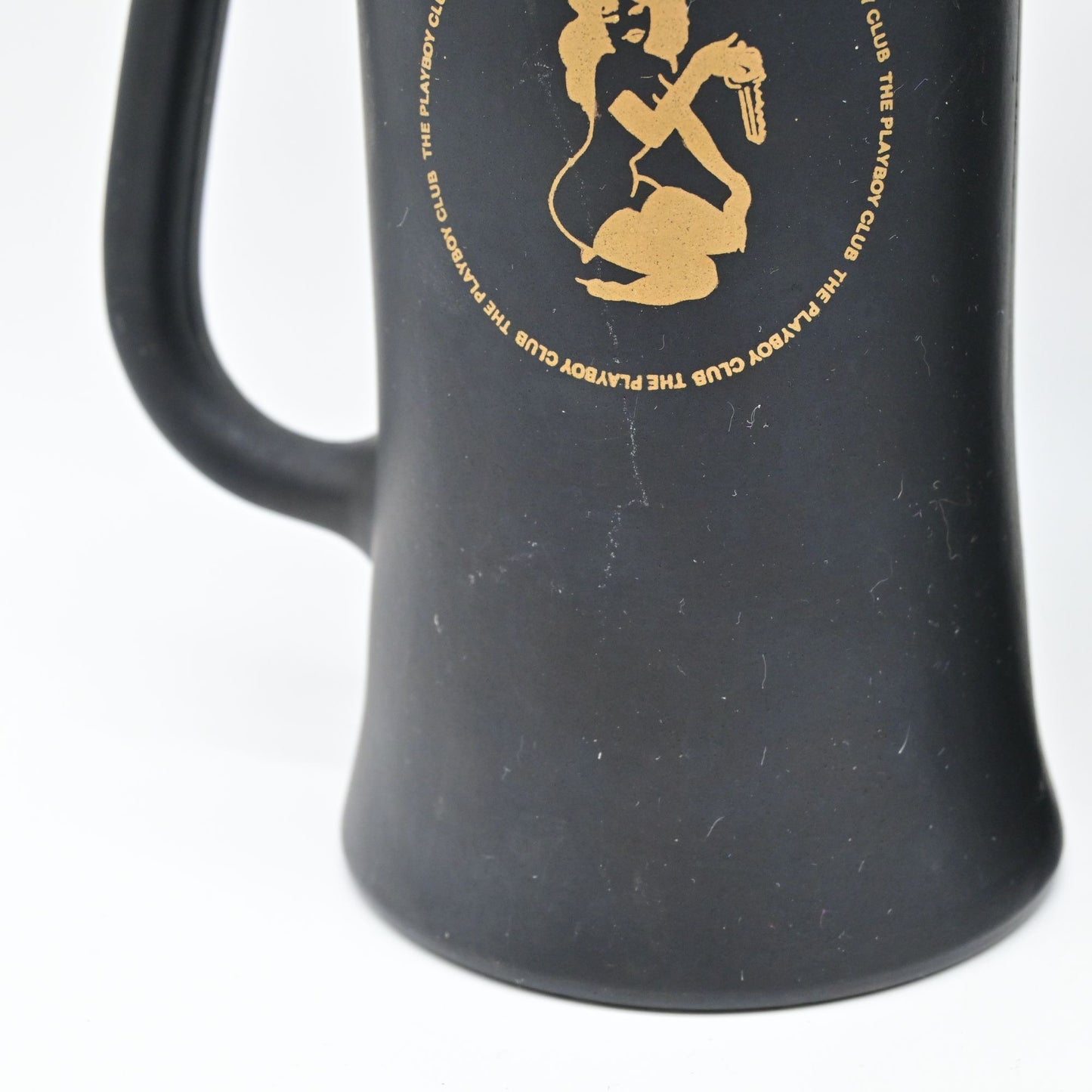 Vintage Playboy Club Black Beer Steins With Gold Logo Set Of 4