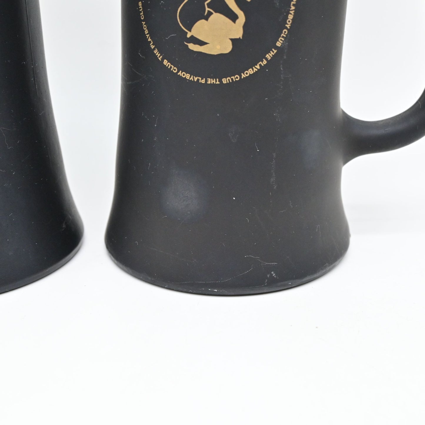 Vintage Playboy Club Black Beer Steins With Gold Logo Set Of 4