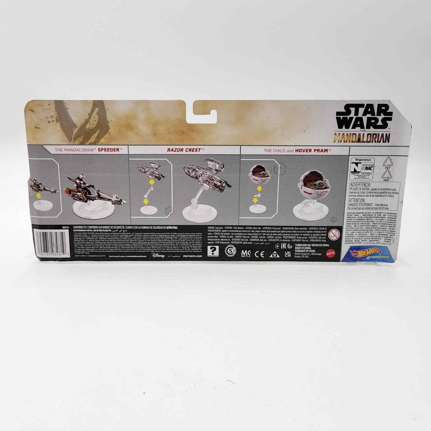 Hot Wheels Star Wars Mandalorian 2021 - Starships 3-Pack Die-Cast Vehicles