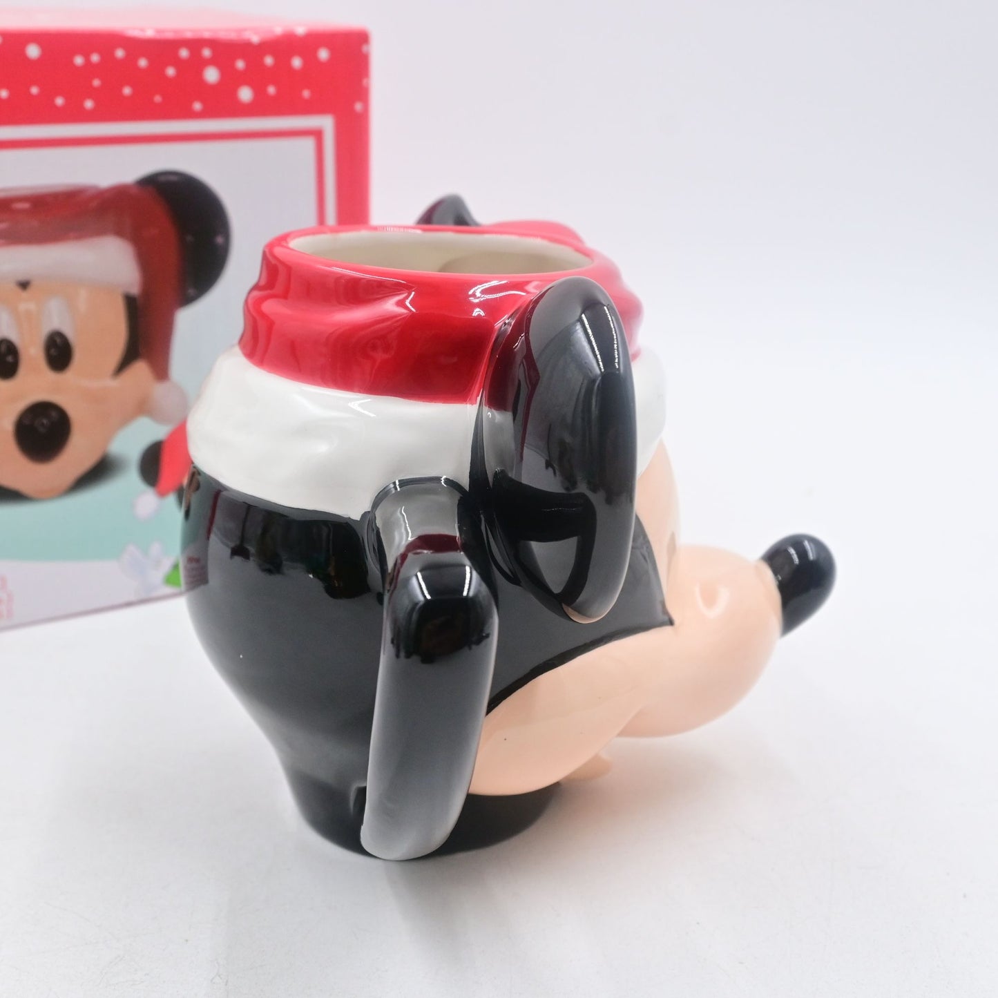 Disney Mickey Mouse Figural Head Santa Hat Coffee Mug 16oz New In Box