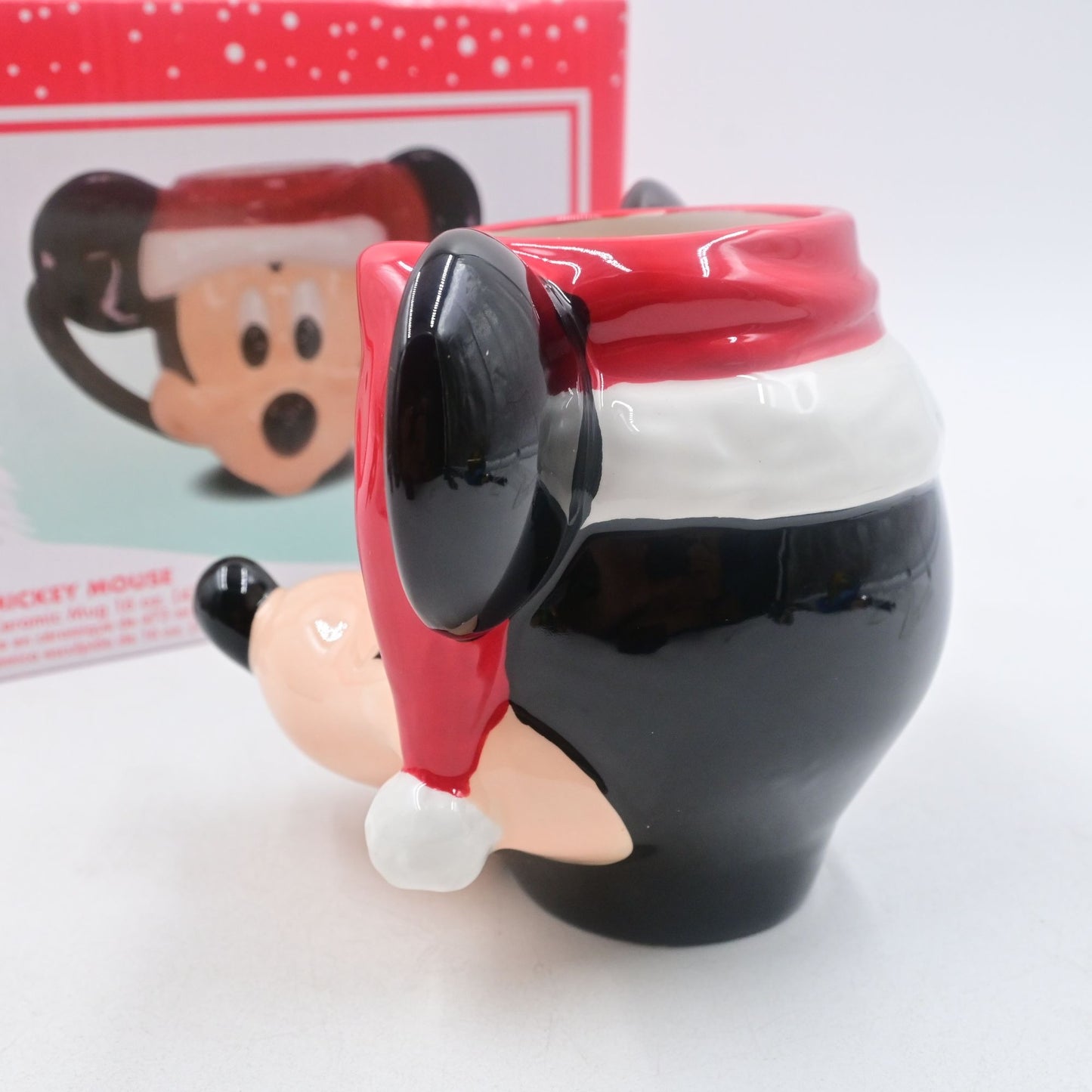 Disney Mickey Mouse Figural Head Santa Hat Coffee Mug 16oz New In Box
