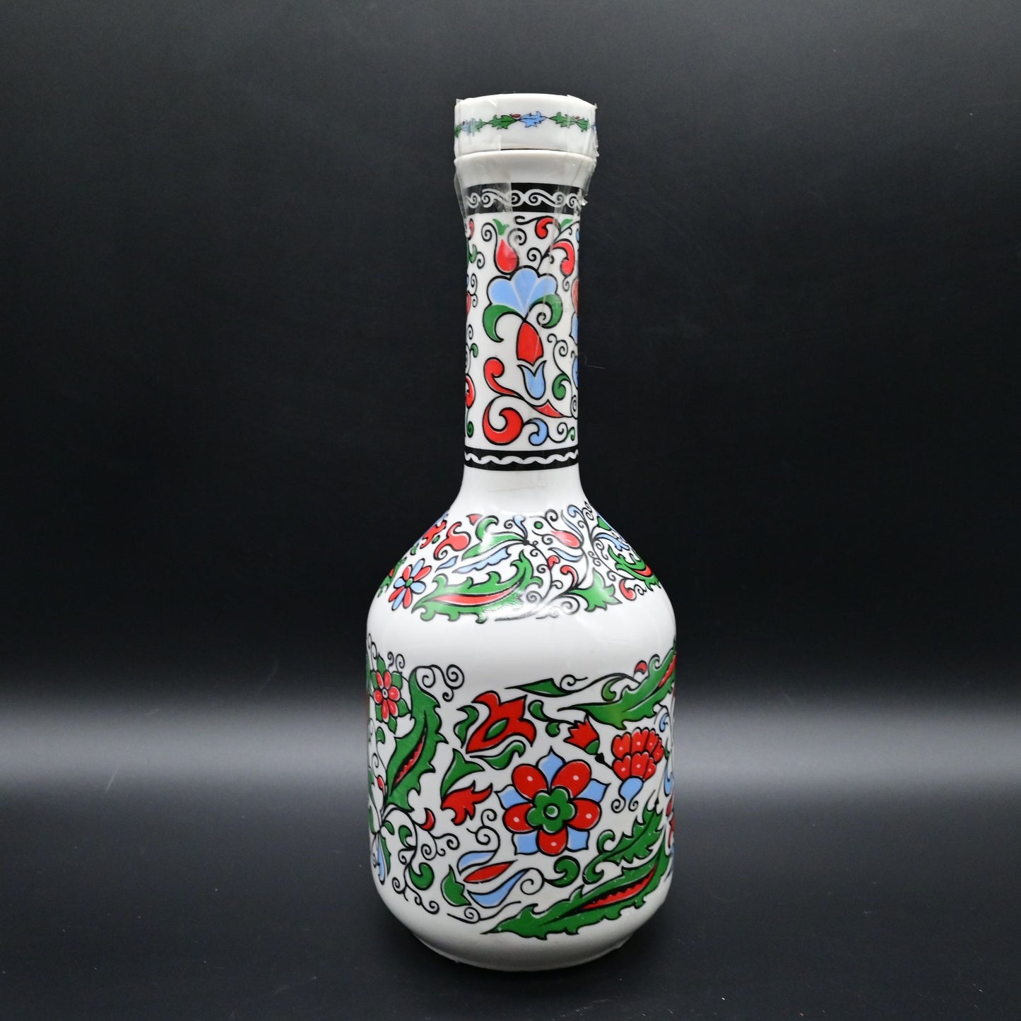 Metaxa Porcelain Decanter with Floral Design Vintage