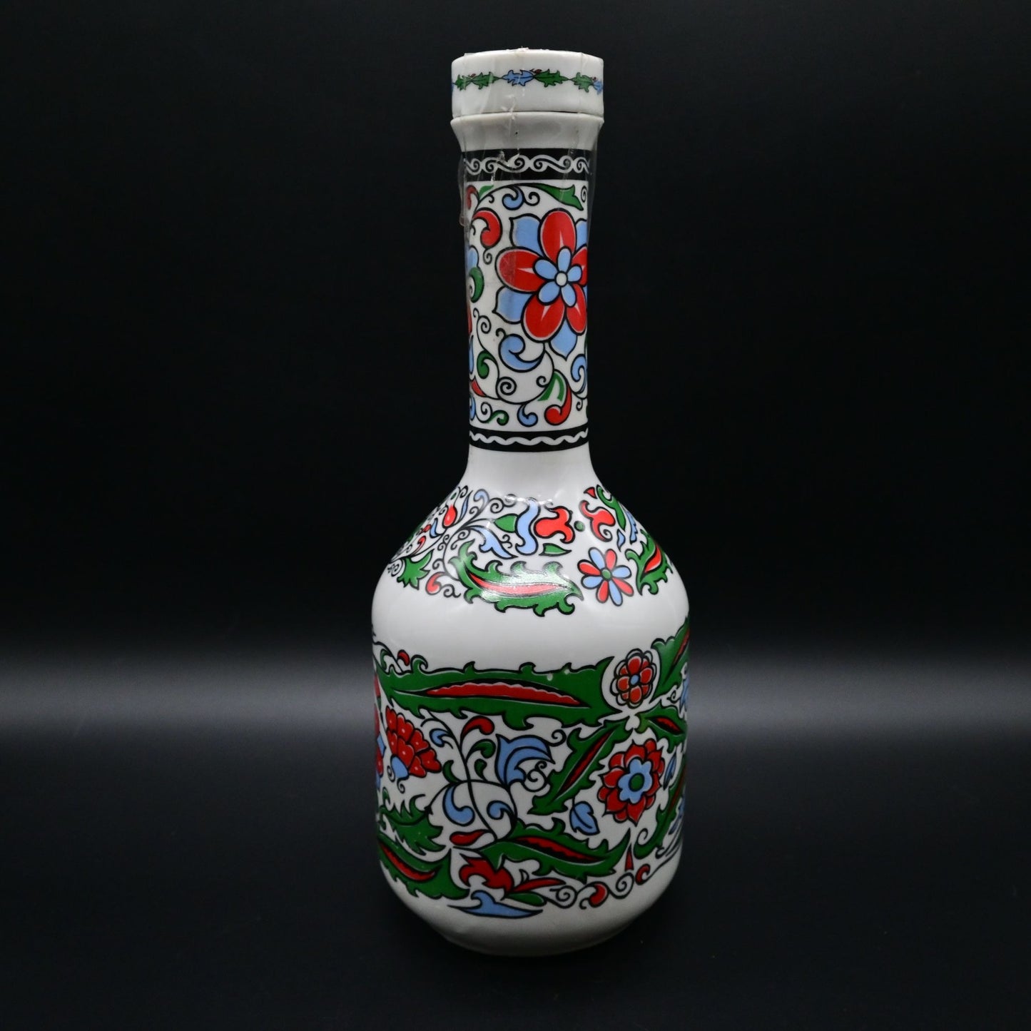 Metaxa Porcelain Decanter with Floral Design Vintage