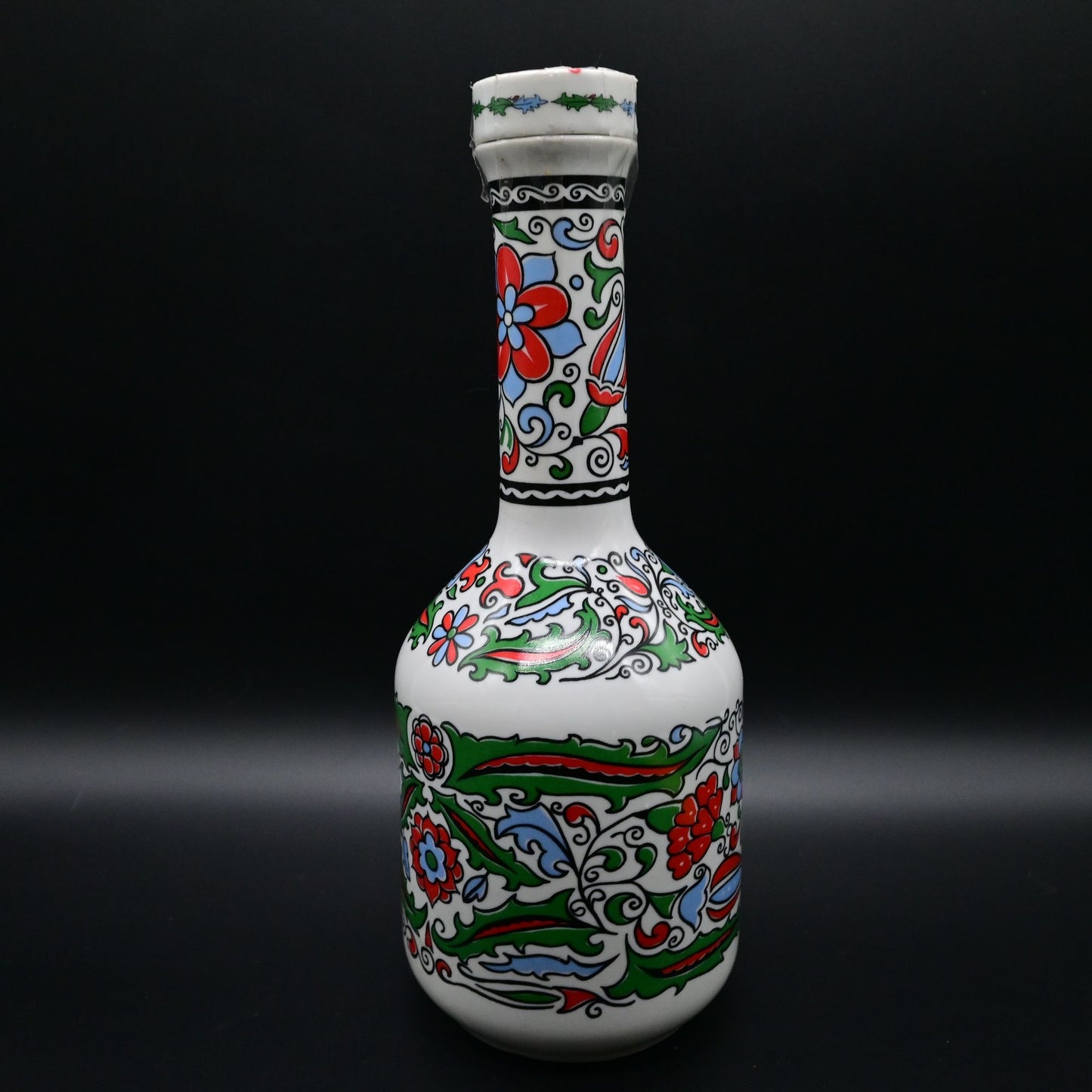 Metaxa Porcelain Decanter with Floral Design Vintage