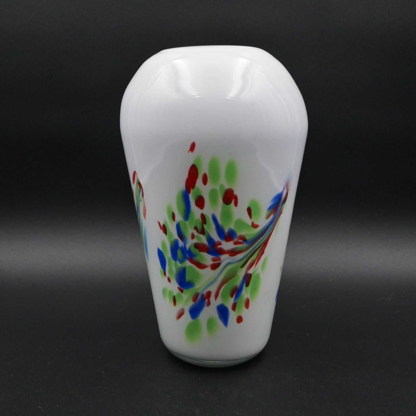 Vintage Art Deco Glass Splatter Vase