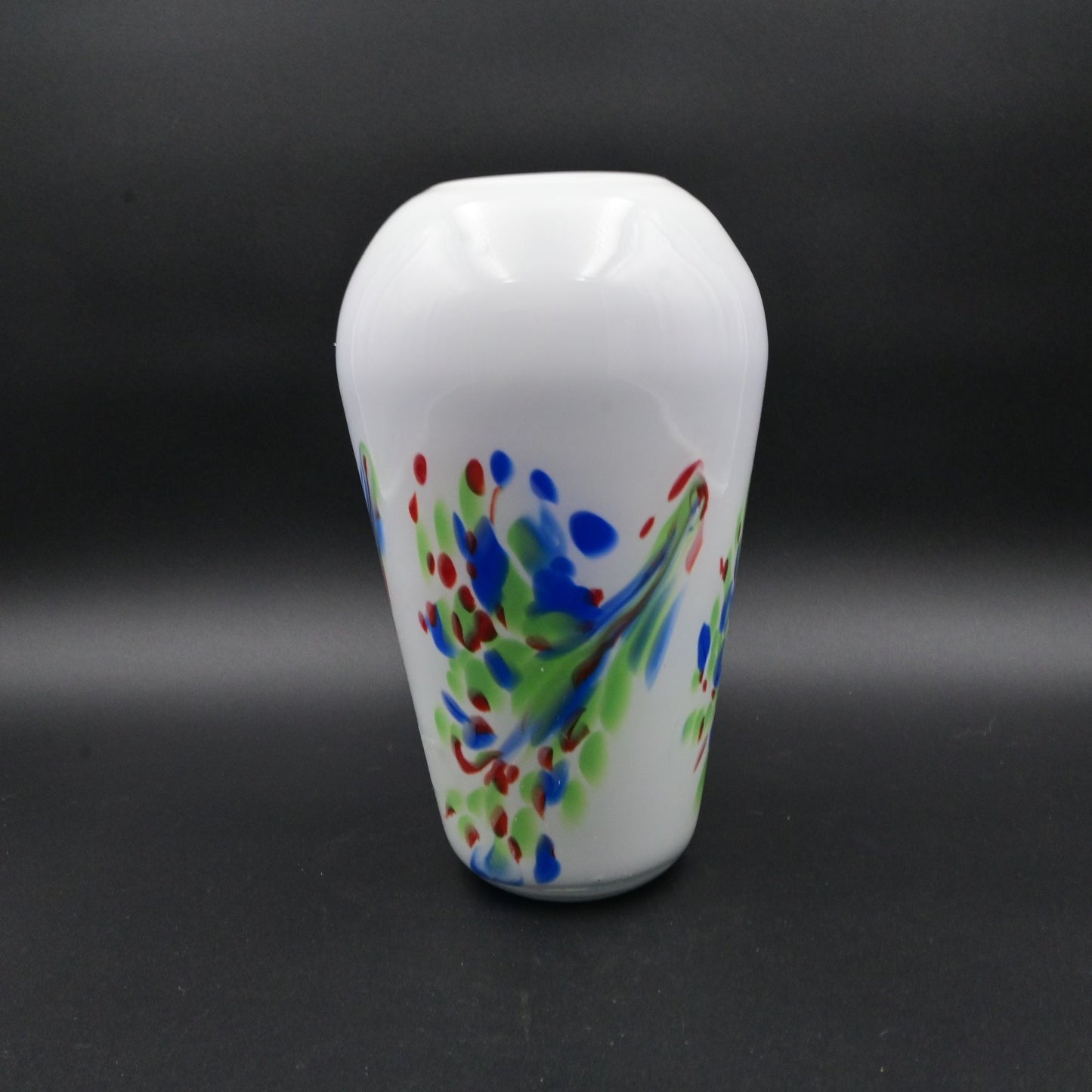 Vintage Art Deco Glass Splatter Vase