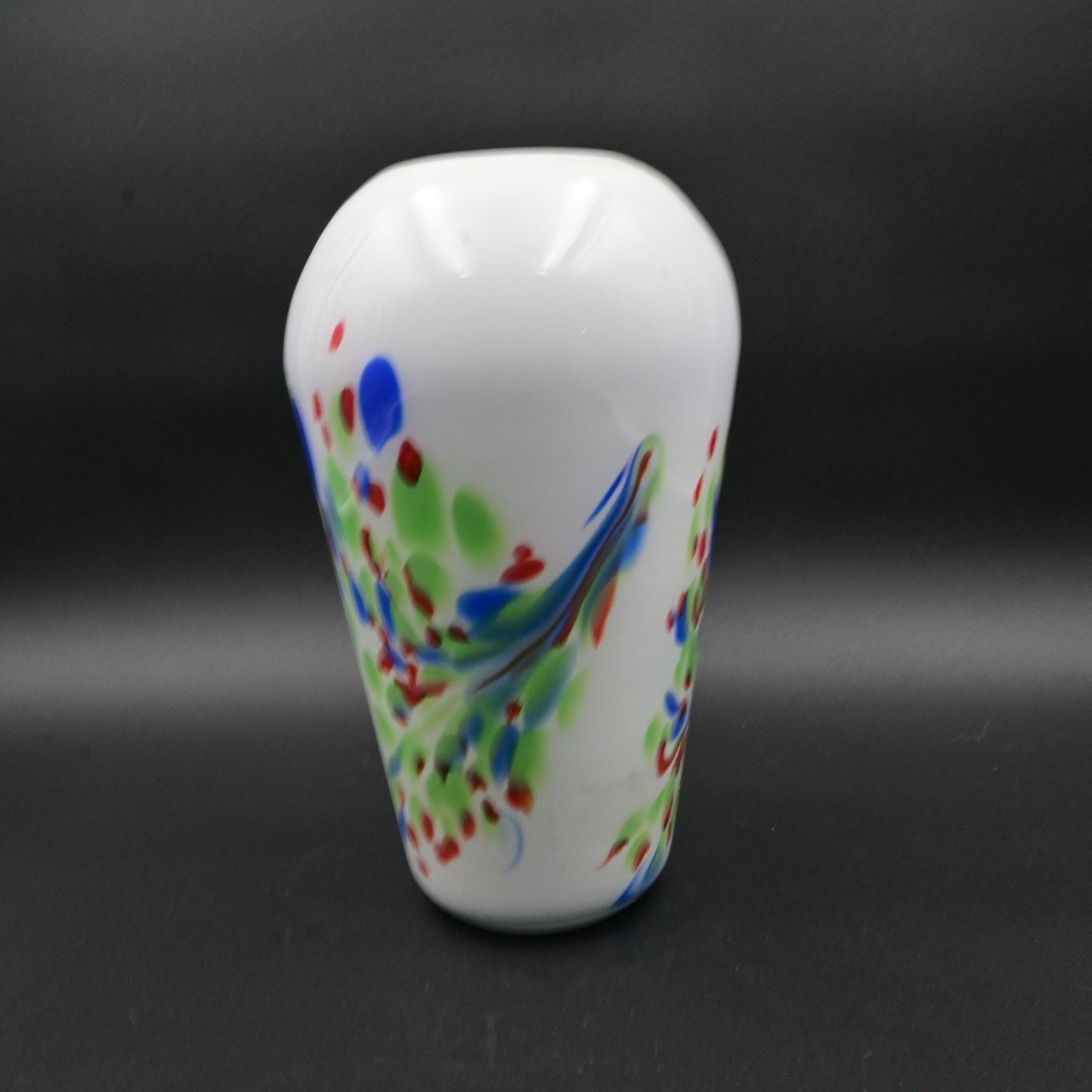 Vintage Art Deco Glass Splatter Vase