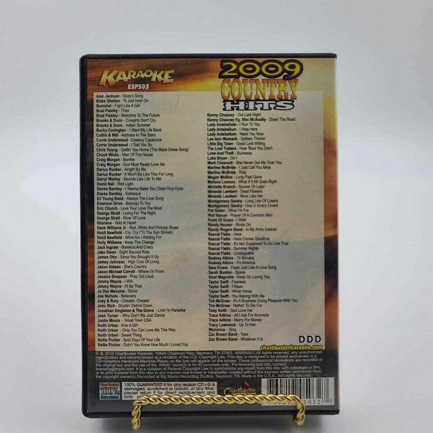 Chartbuster Karaoke 2009 Country Hits 6 Disc Set