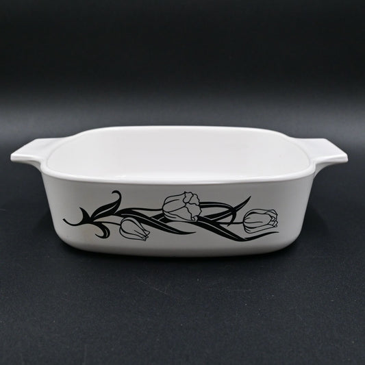 Corning Ware Lyrics Black Tulip Casserole Dish No Lid