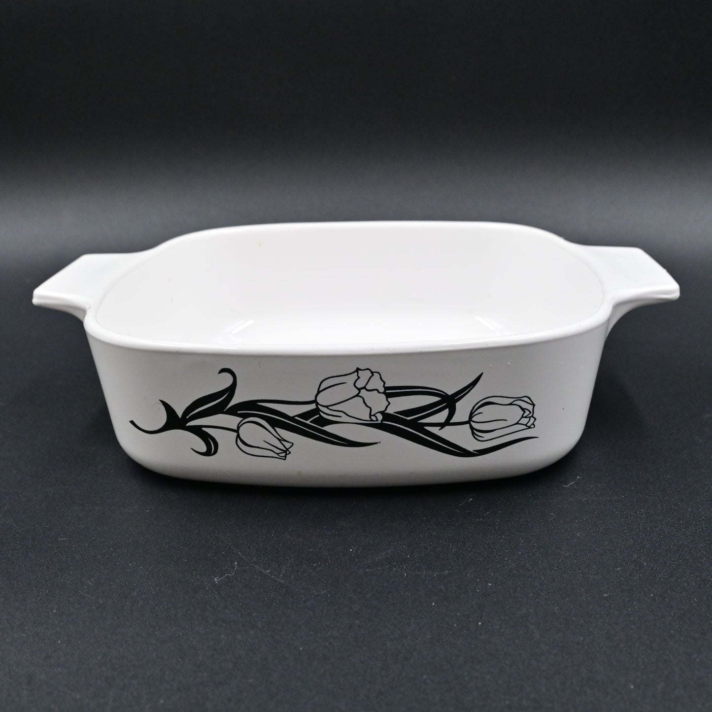 Corning Ware Lyrics Black Tulip Casserole Dish No Lid