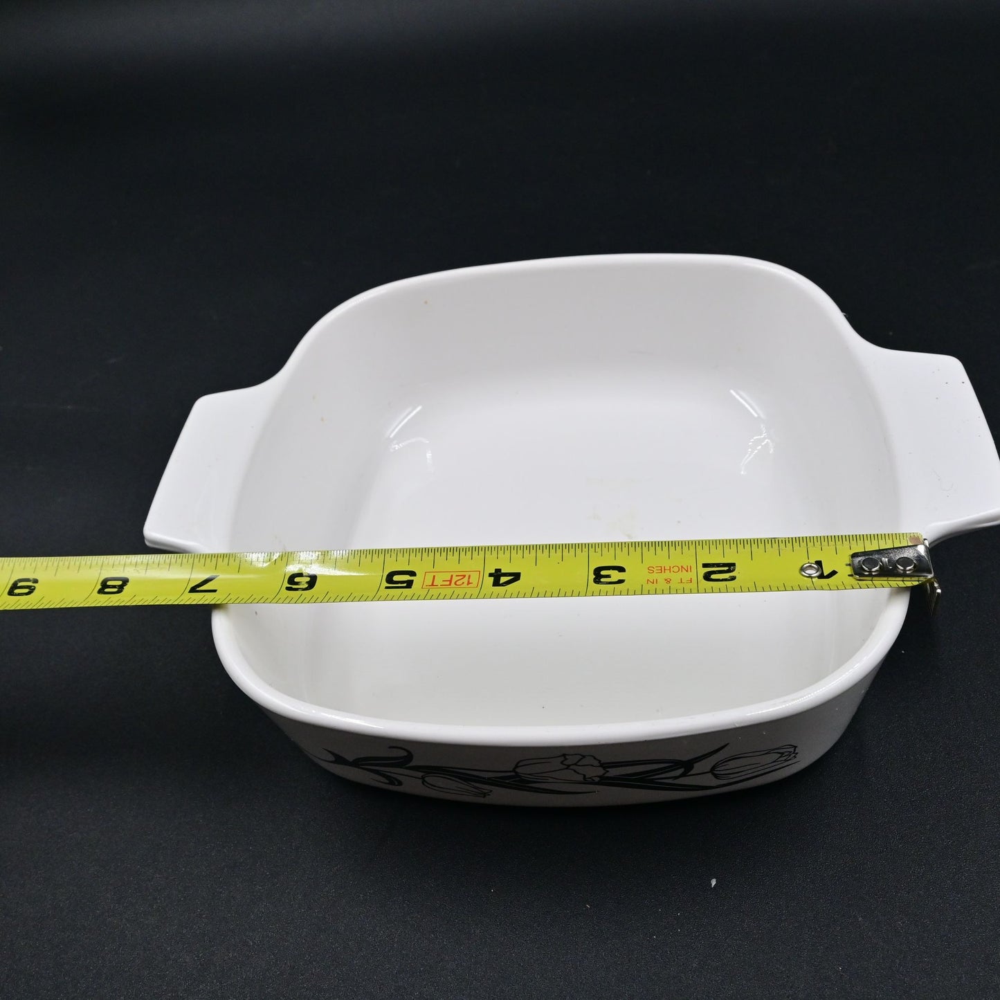 Corning Ware Lyrics Black Tulip Casserole Dish No Lid