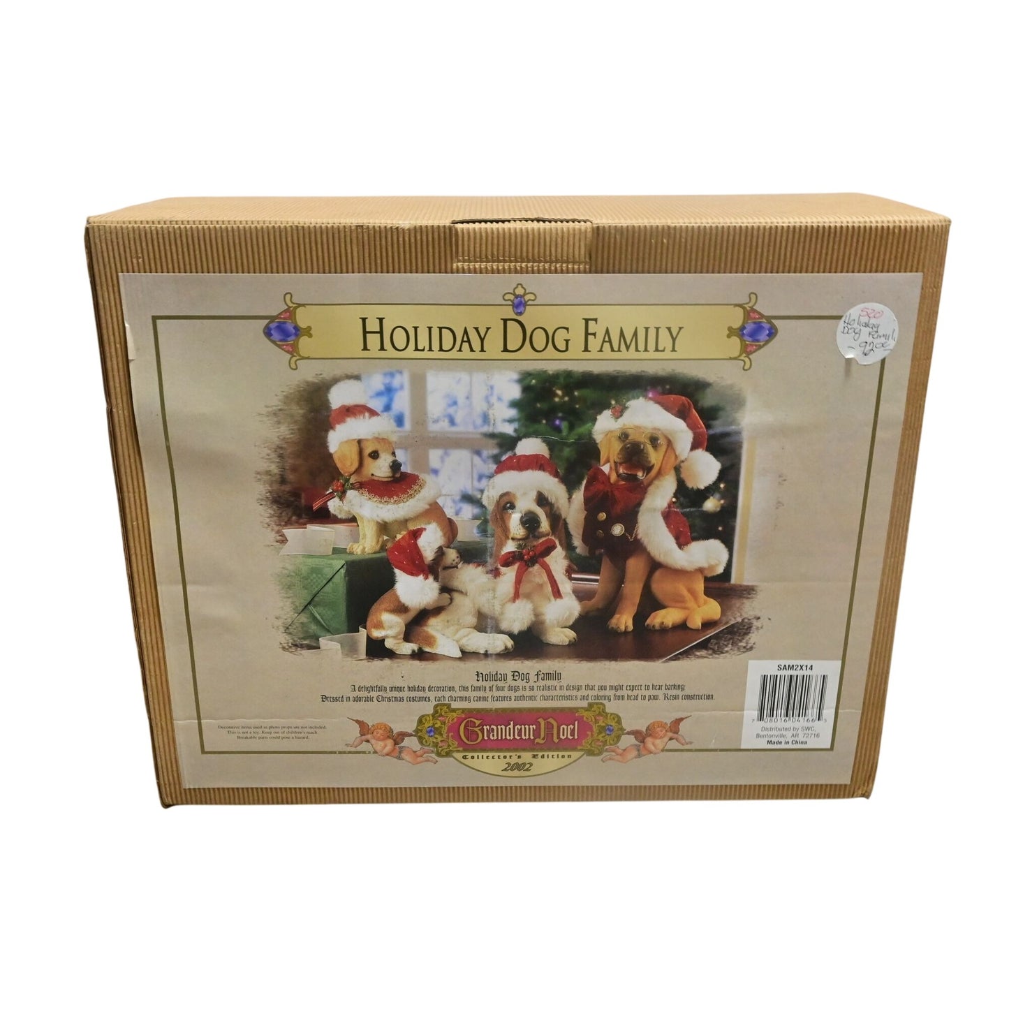 Grandeur Noel Holiday Dog Family Collector’s Edition Christmas Vintage 2002