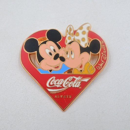 Disney Mickey And Minnie Coca Cola Always Heart Shaped Fantasy Pin