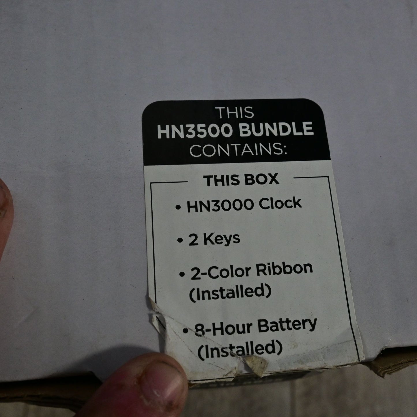 Upunch HN3000 Punch-to-Pay Time Clock w/ Power Adapter Cards Works No Key