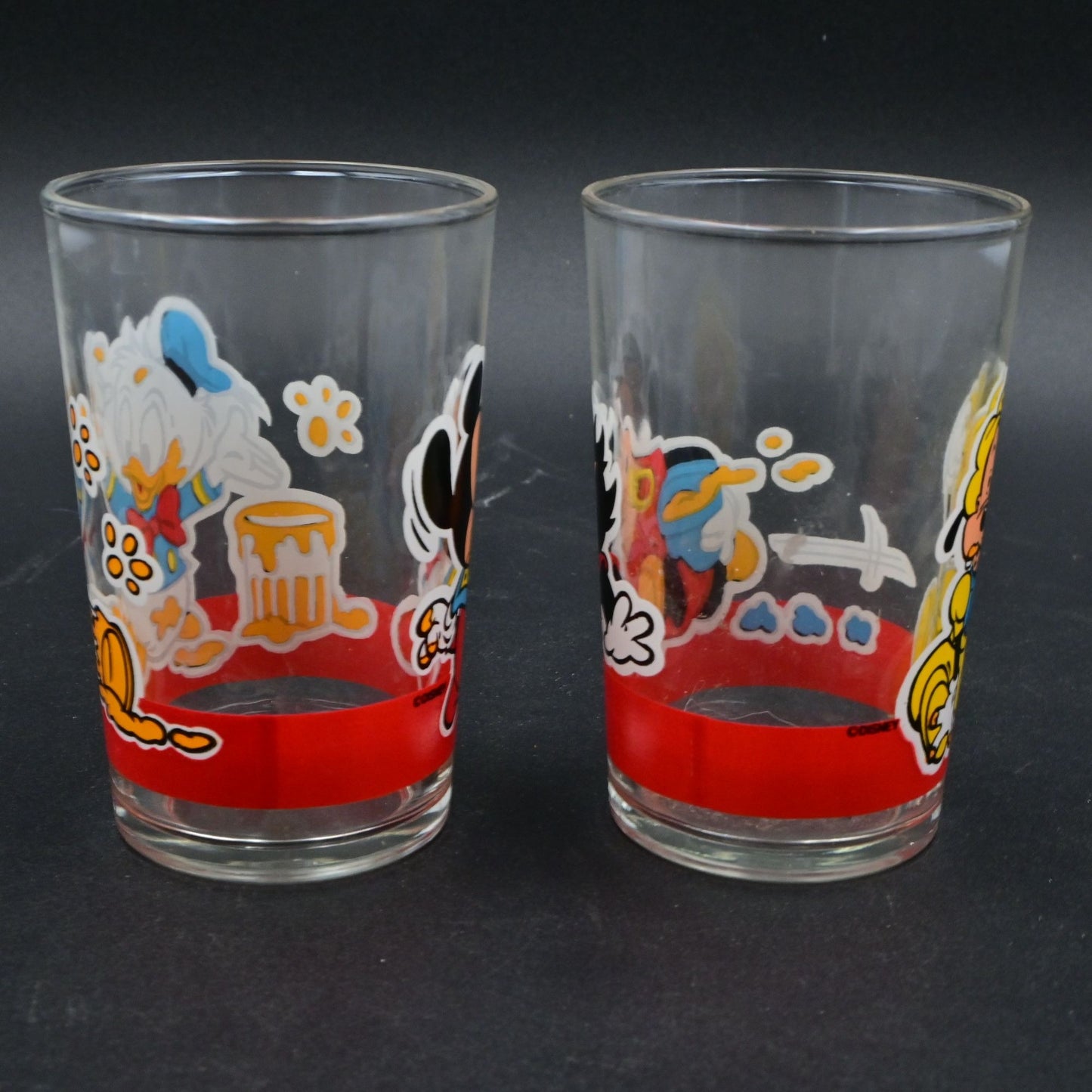 Vintage Disney Babies Drinking Glasses Mickey Mouse Donald Duck Goofy & Pete