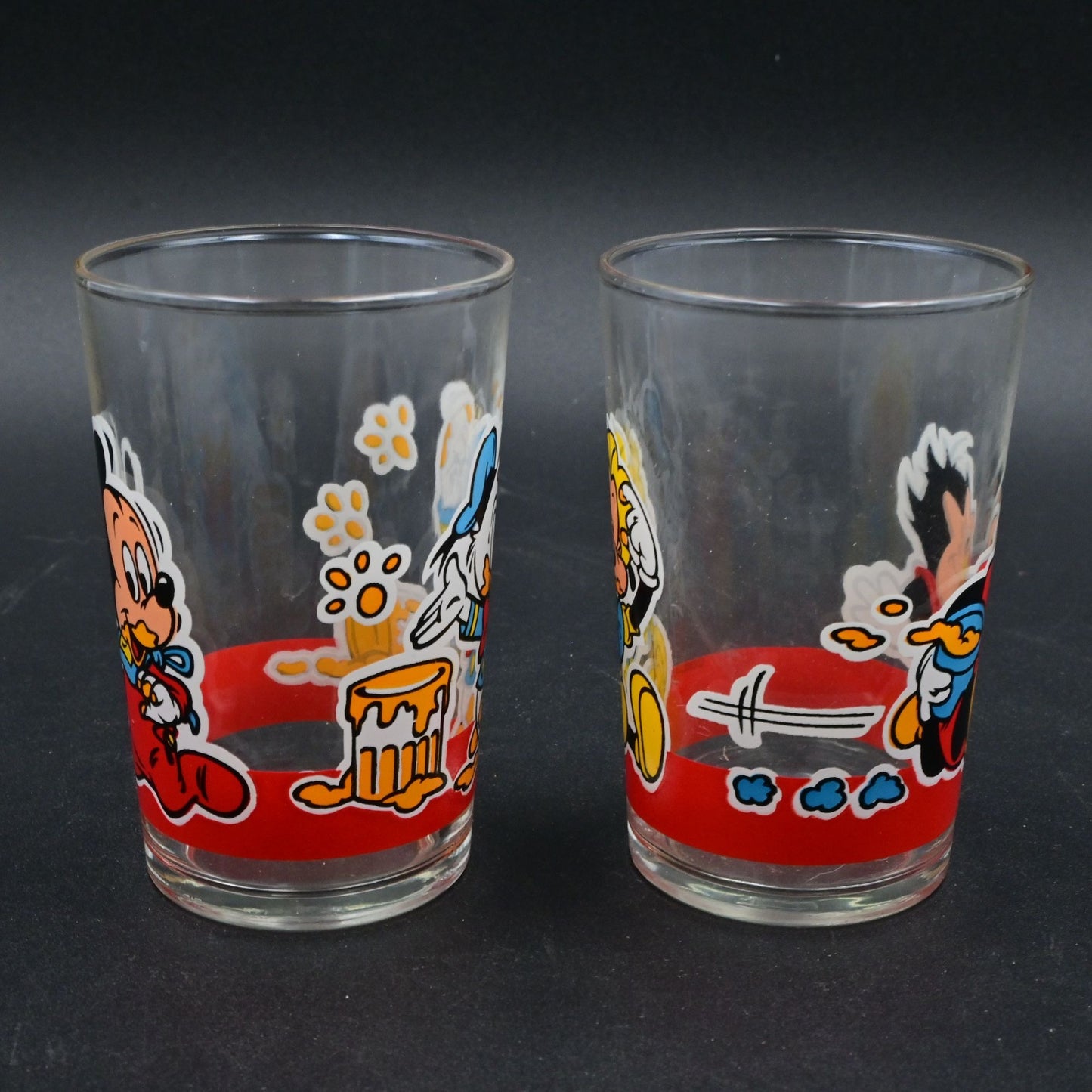 Vintage Disney Babies Drinking Glasses Mickey Mouse Donald Duck Goofy & Pete