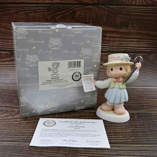 Vintage 2002 Precious Moments Happy Birthday 25th Anniversary Figure