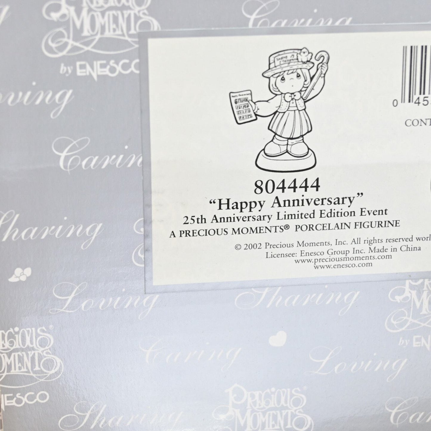 Vintage 2002 Precious Moments Happy Birthday 25th Anniversary Figure