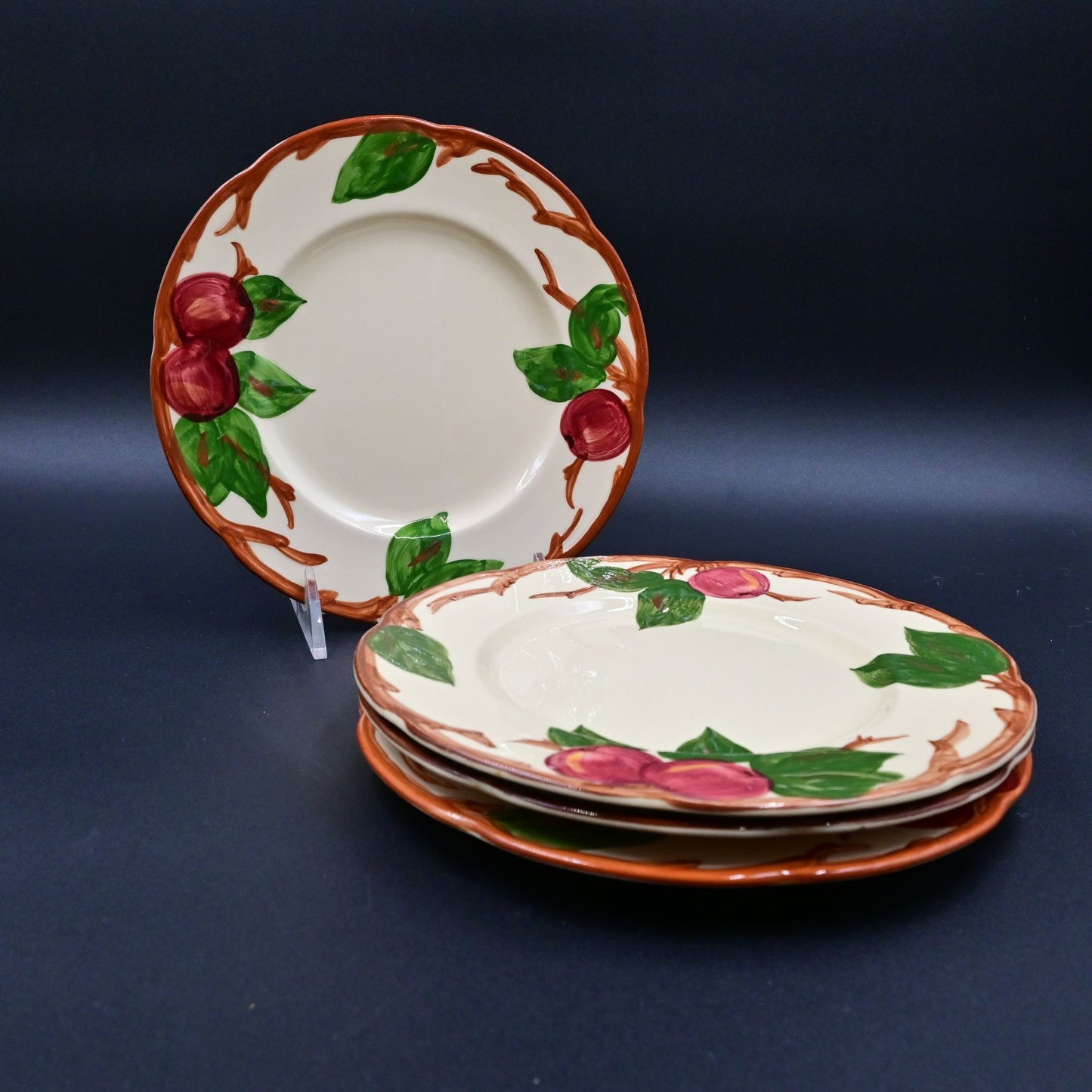 Franciscan Apple Salad Plate USA Earthenware Vintage Set Of 4