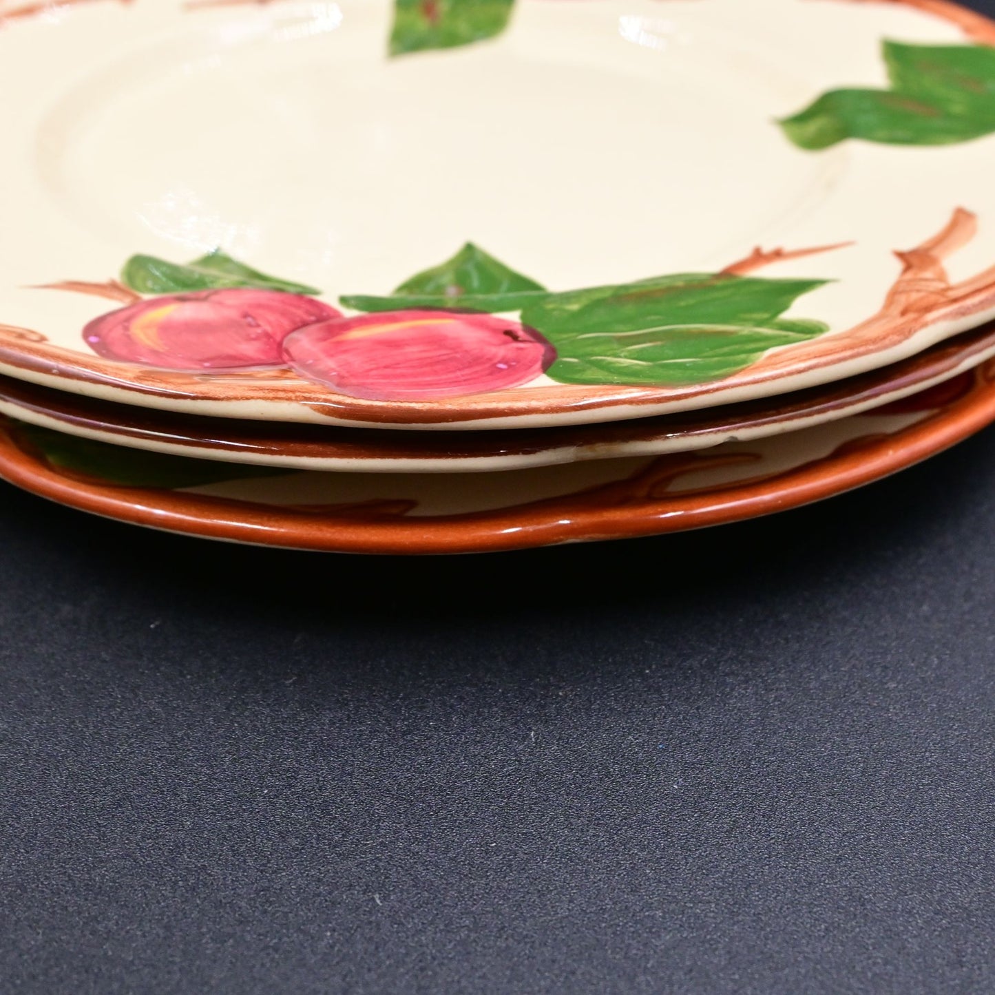 Franciscan Apple Salad Plate USA Earthenware Vintage Set Of 4