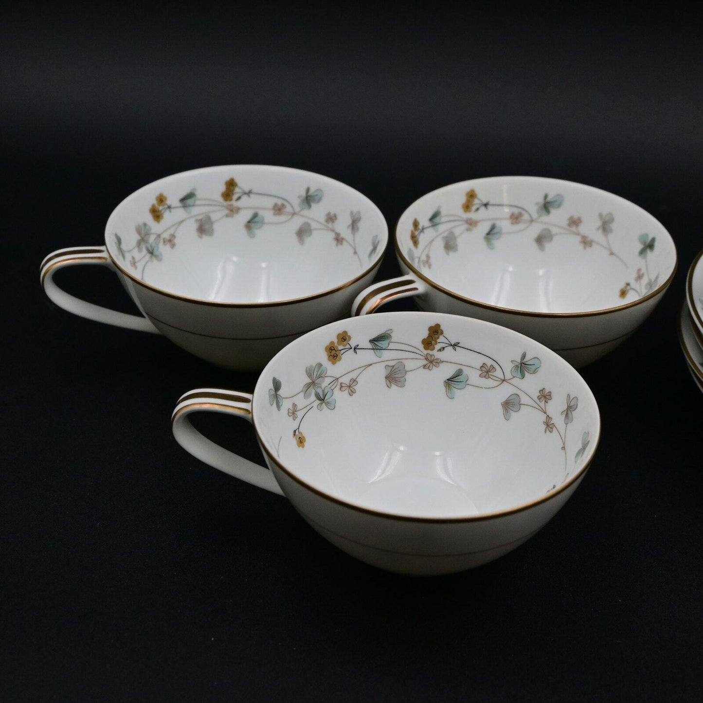 Noritake China Clovis Pattern #5855 Tea Cup W/ Saucer Set Of 4