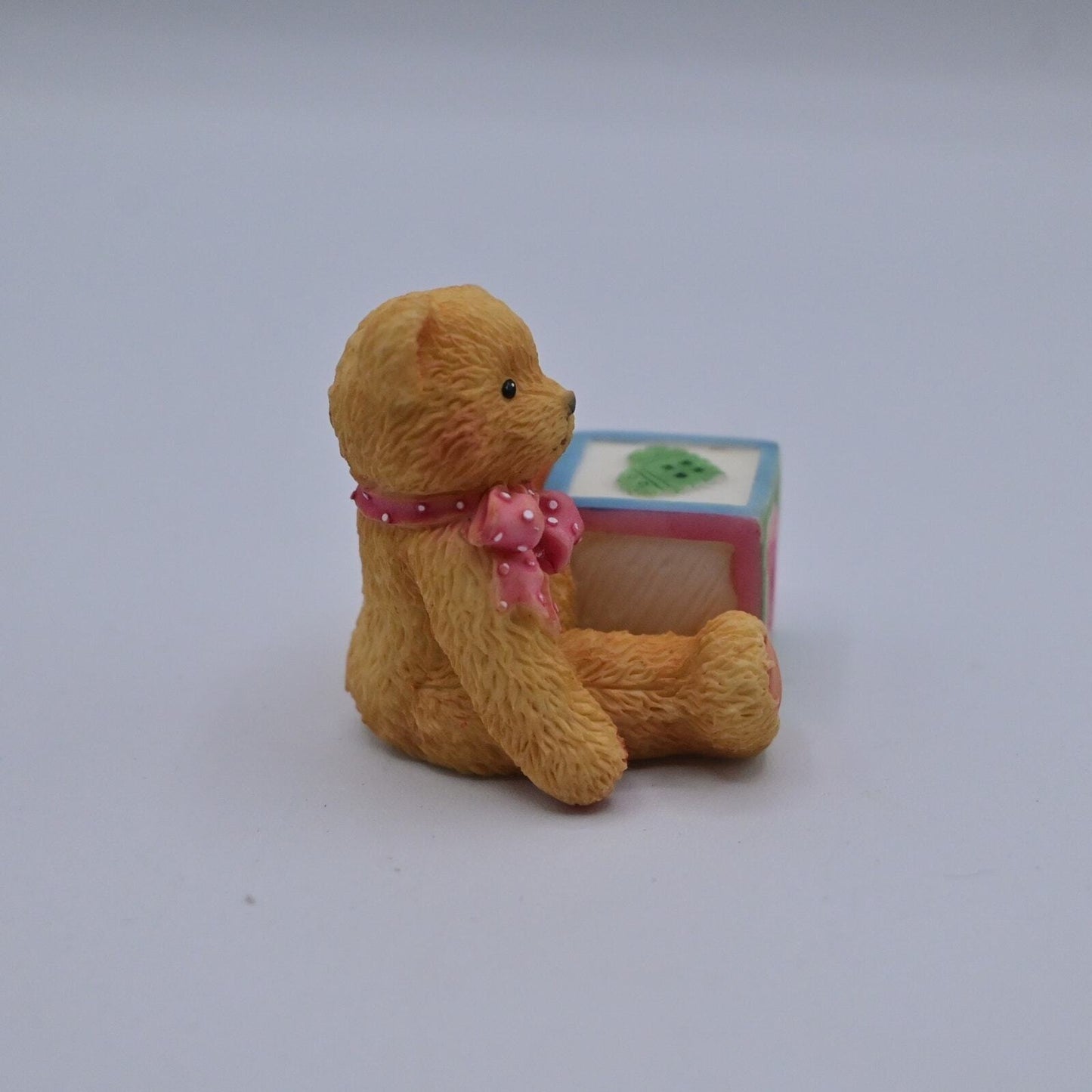 Enesco Cherished Teddies Bear With ABC "T" Block - Vintage 1995