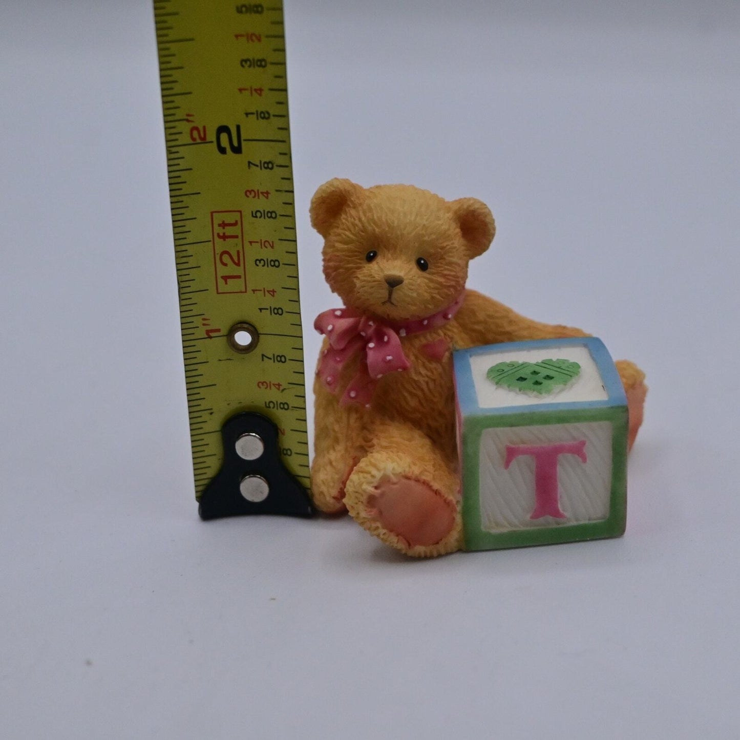 Enesco Cherished Teddies Bear With ABC "T" Block - Vintage 1995