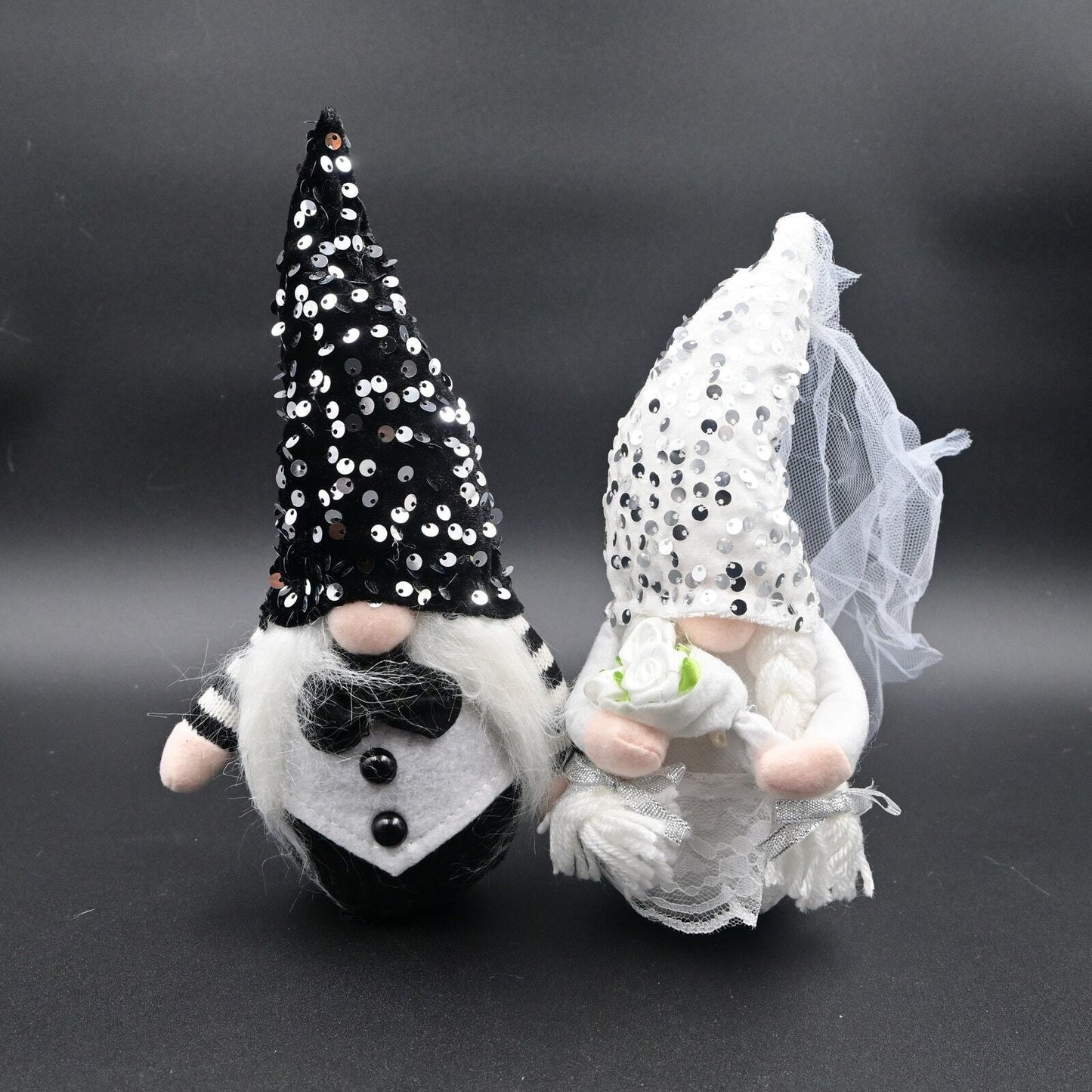 Wedding Gnomes Plush Doll Bride & Groom Scandinavian Tomte Doll Romantic Gift