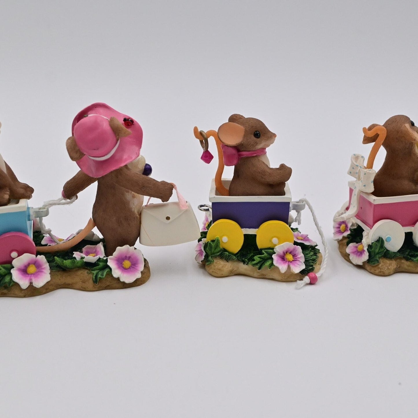 Fitz And Floyd Charming Tails It's Nice Knowing You're Behind Me Easter Train