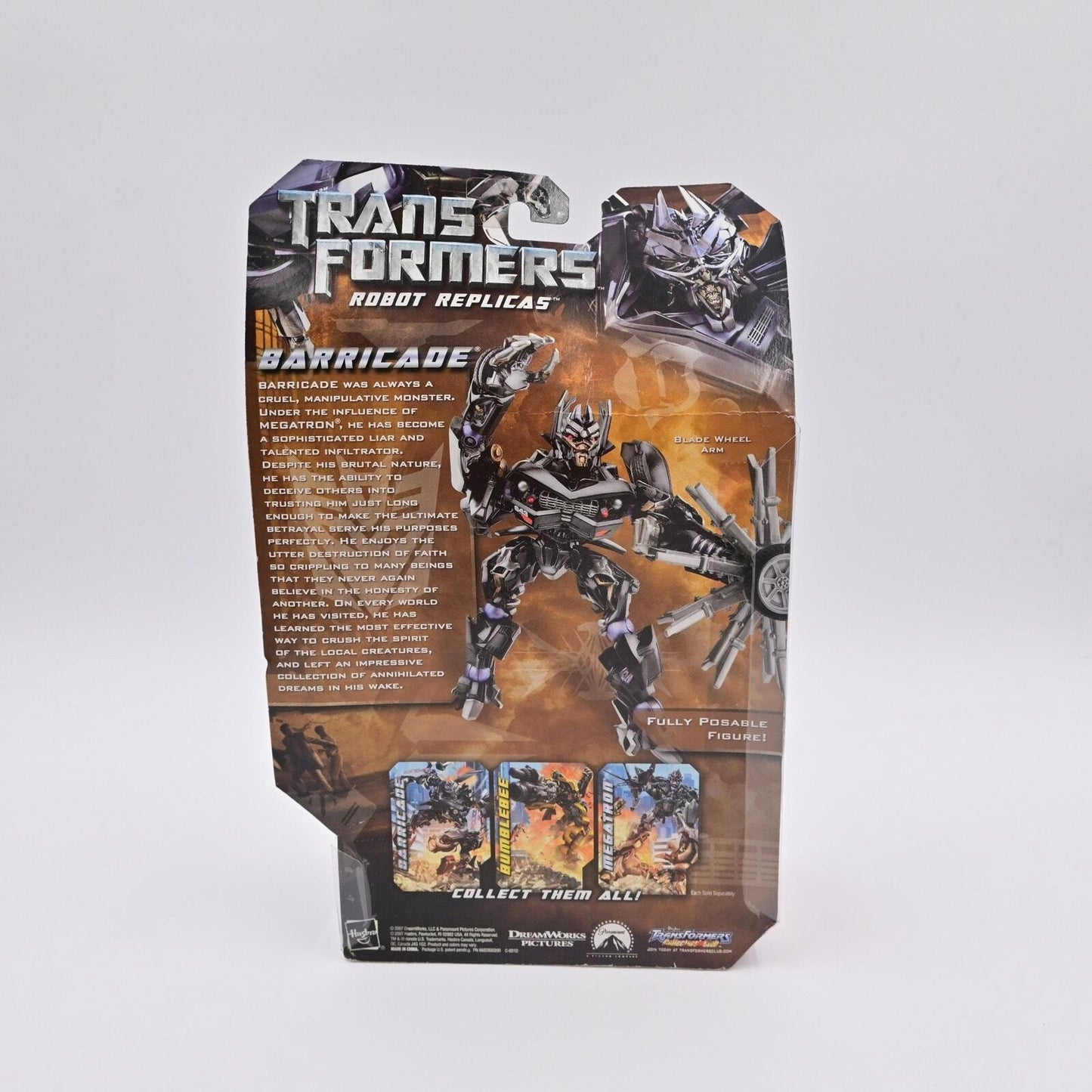 Transformer Robots Replicas Barricade Hasbro Dreamworks Movie