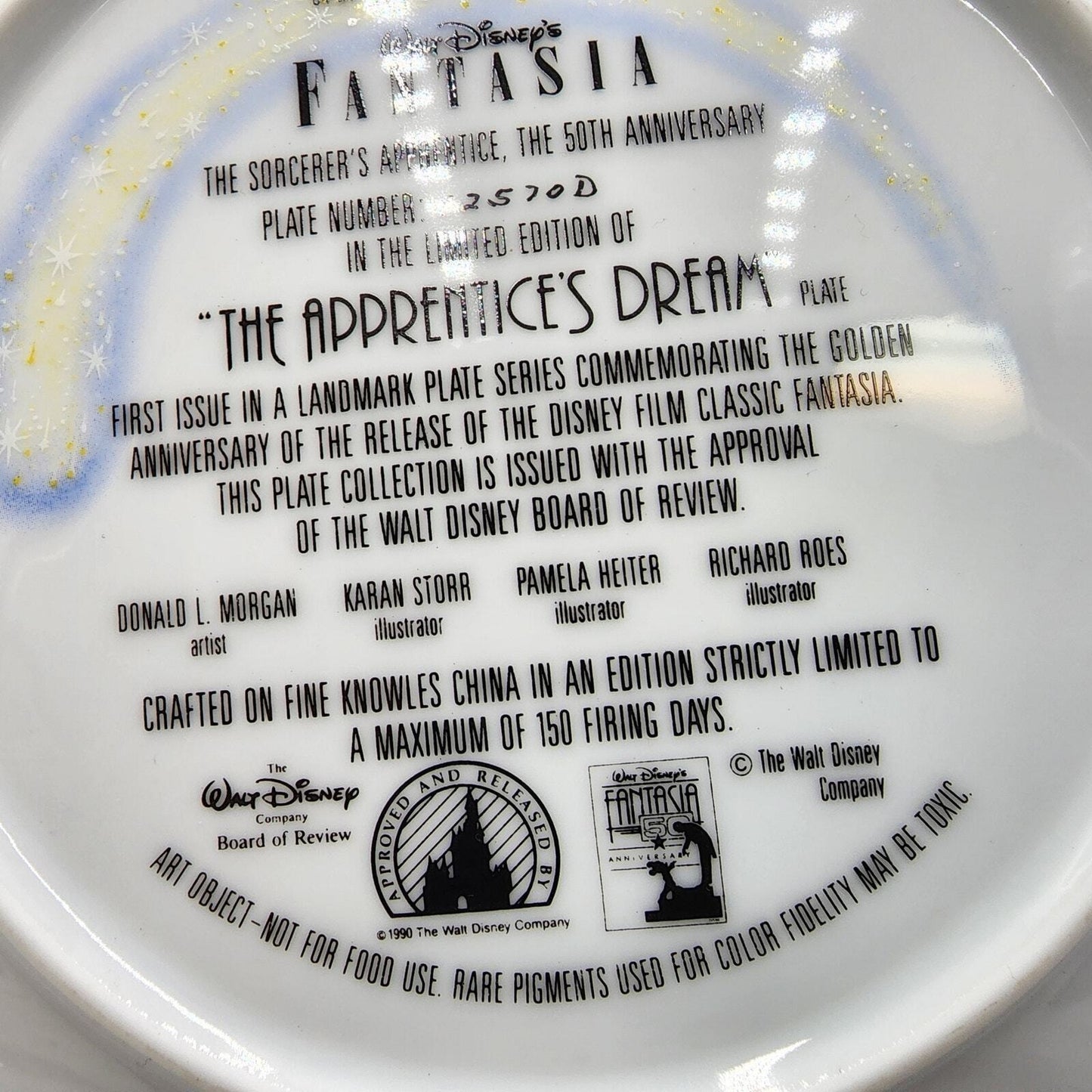 Disney Fantasia Plate The Sorcerer's Apprentice "The Apprentice's Dream"