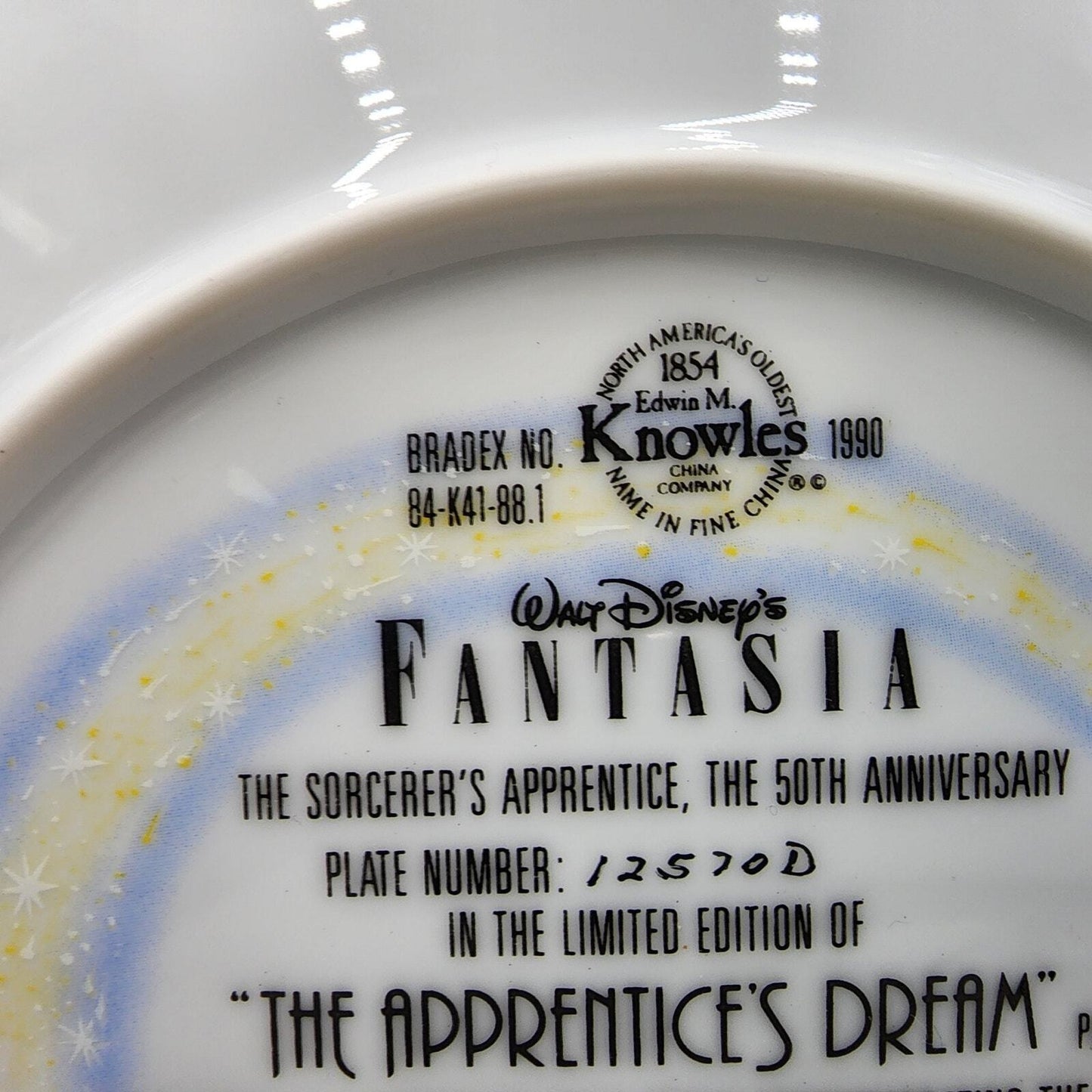 Disney Fantasia Plate The Sorcerer's Apprentice "The Apprentice's Dream"