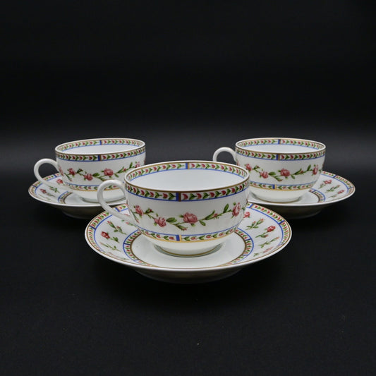 Vintage A. Raynaud Limoges Histoire De Roses Teacup Bundle Of 3