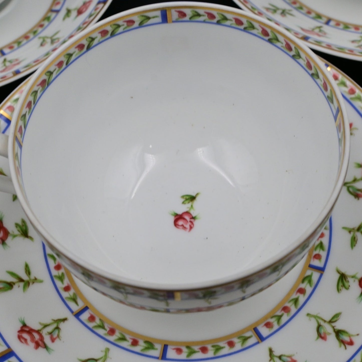 Vintage A. Raynaud Limoges Histoire De Roses Teacup Bundle Of 3
