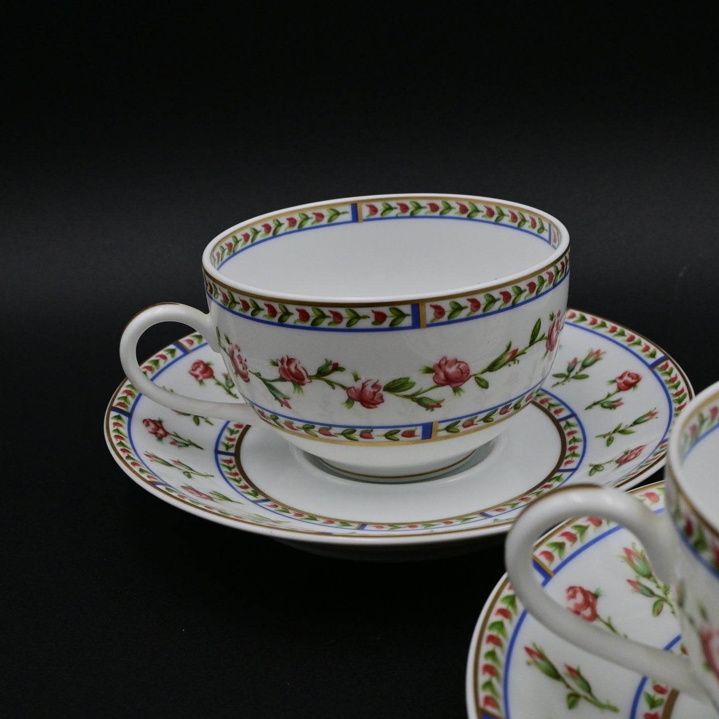 Vintage A. Raynaud Limoges Histoire De Roses Teacup Bundle Of 3