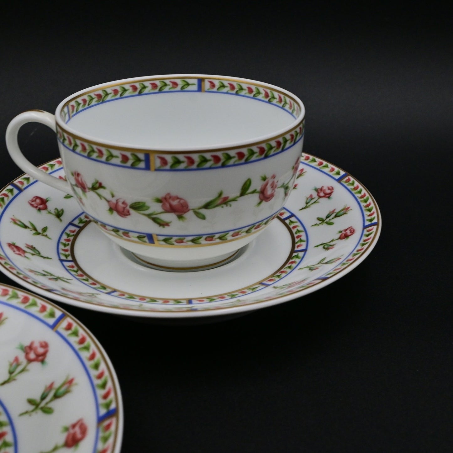 Vintage A. Raynaud Limoges Histoire De Roses Teacup Bundle Of 3