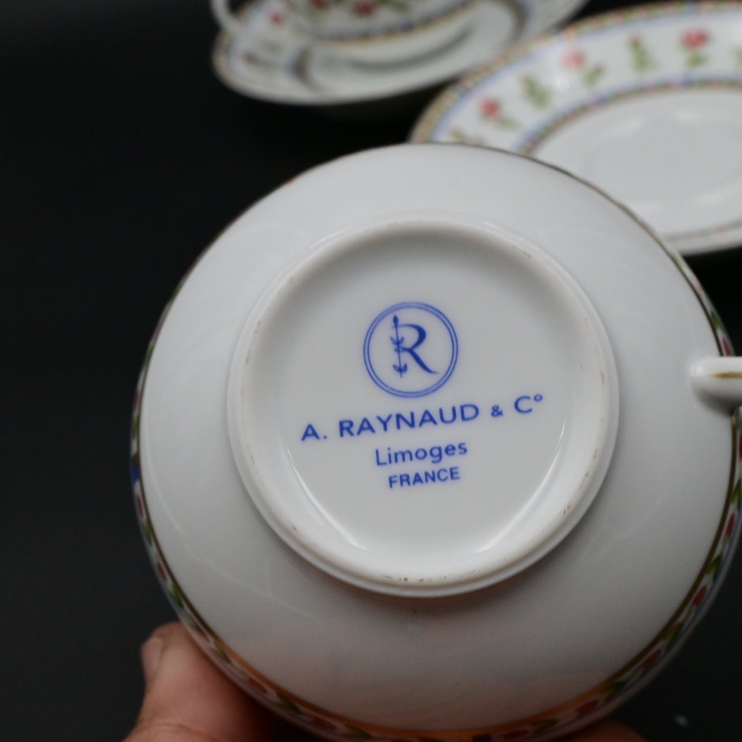 Vintage A. Raynaud Limoges Histoire De Roses Teacup Bundle Of 3