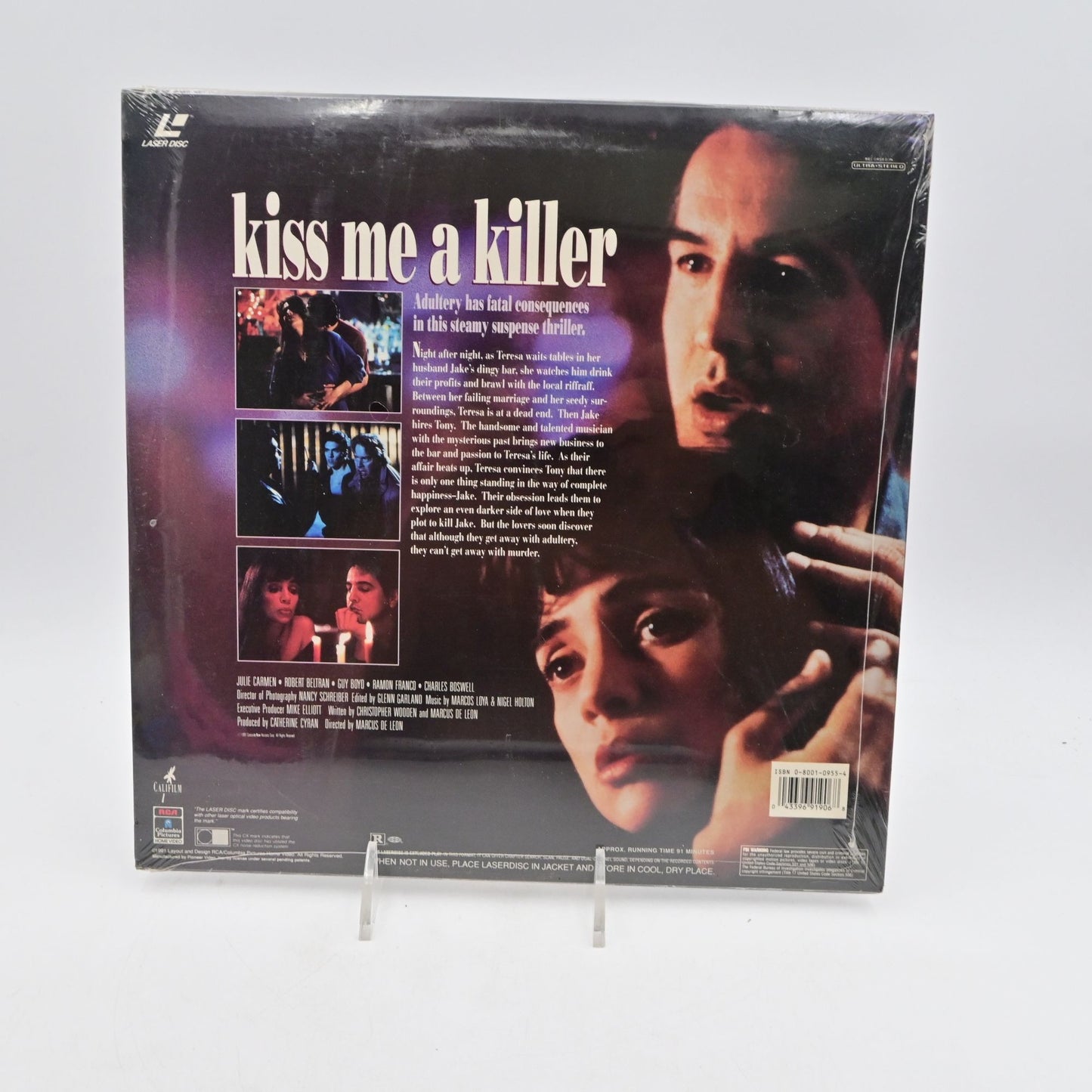 Vintage 1991 Kiss Me A Killer LaserDisc Suspense Thriller