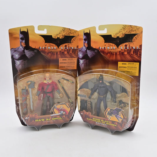 Batman Begins Action Figures Ras Al Ghul & Bomb Blast Batman By Mattel